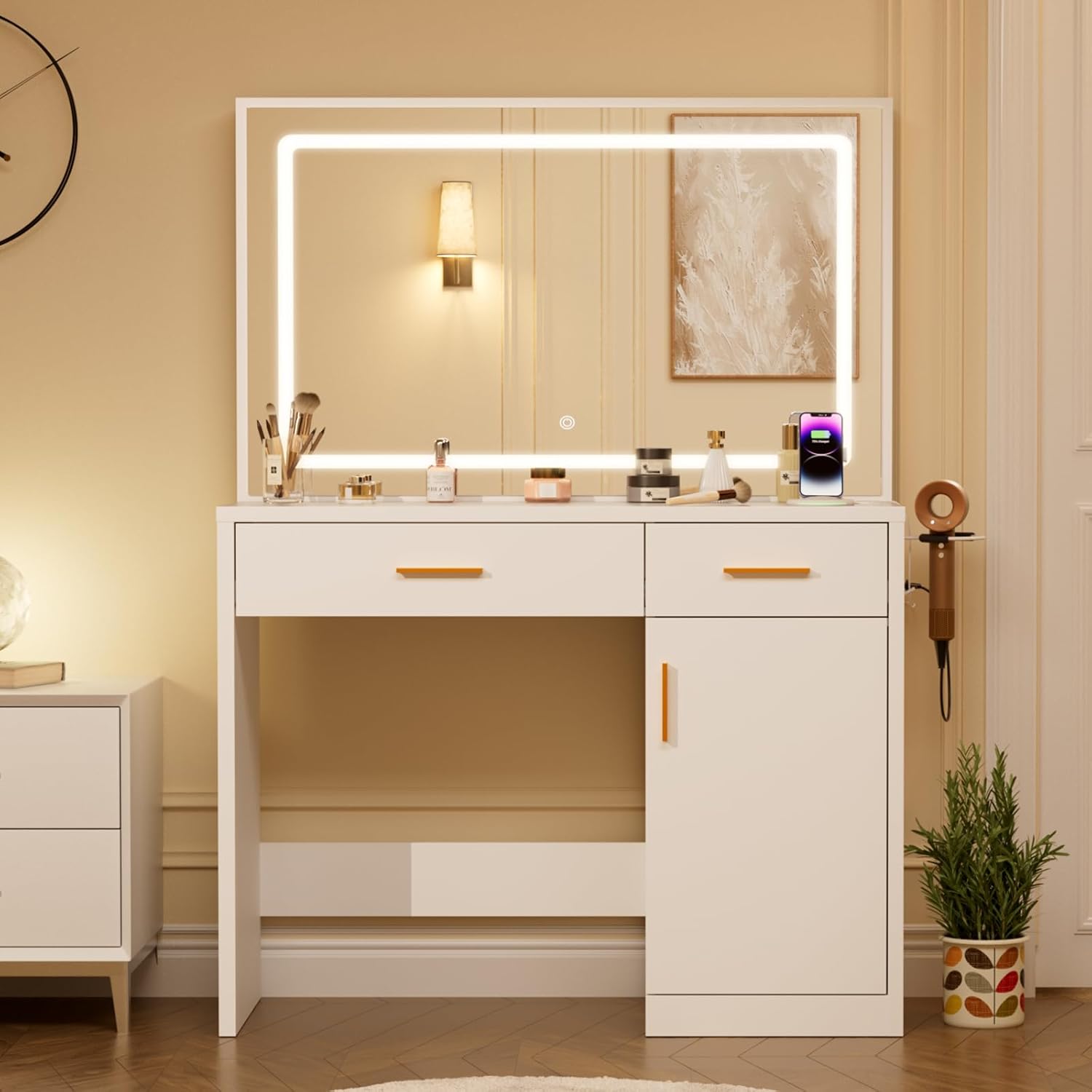 Sweetcrispy Vanity Desk with 35.4