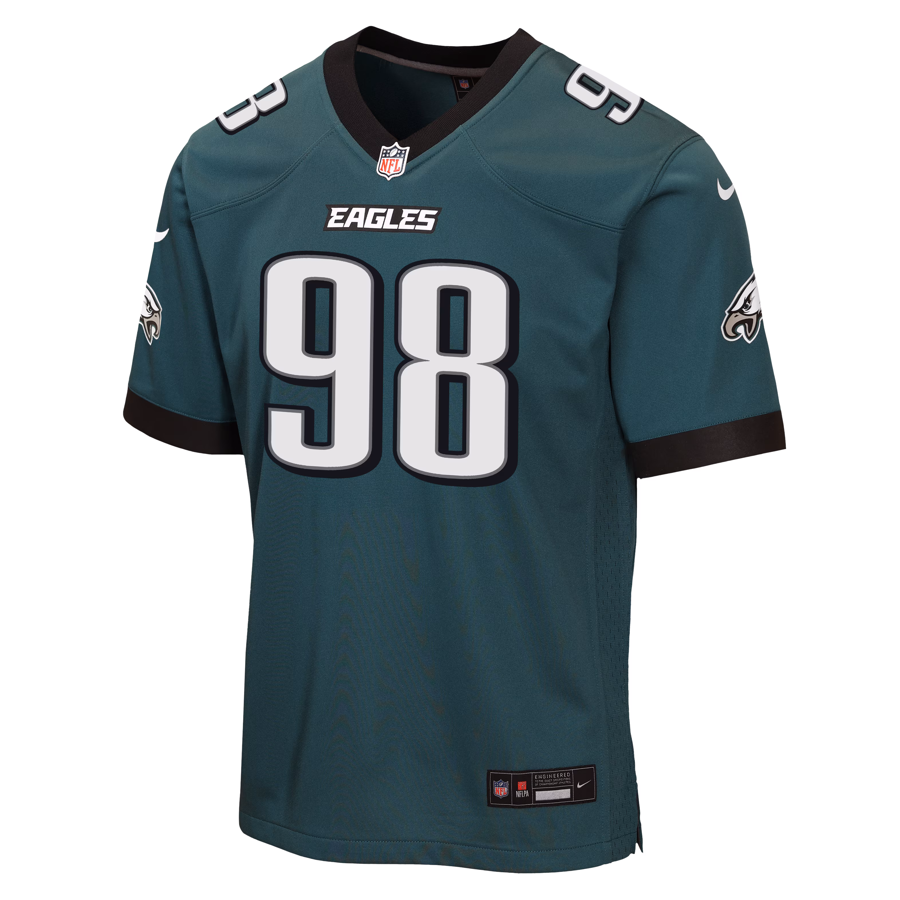 Jalen Carter Philadelphia Eagles Nike Youth Team Game Jersey - Midnight Green
