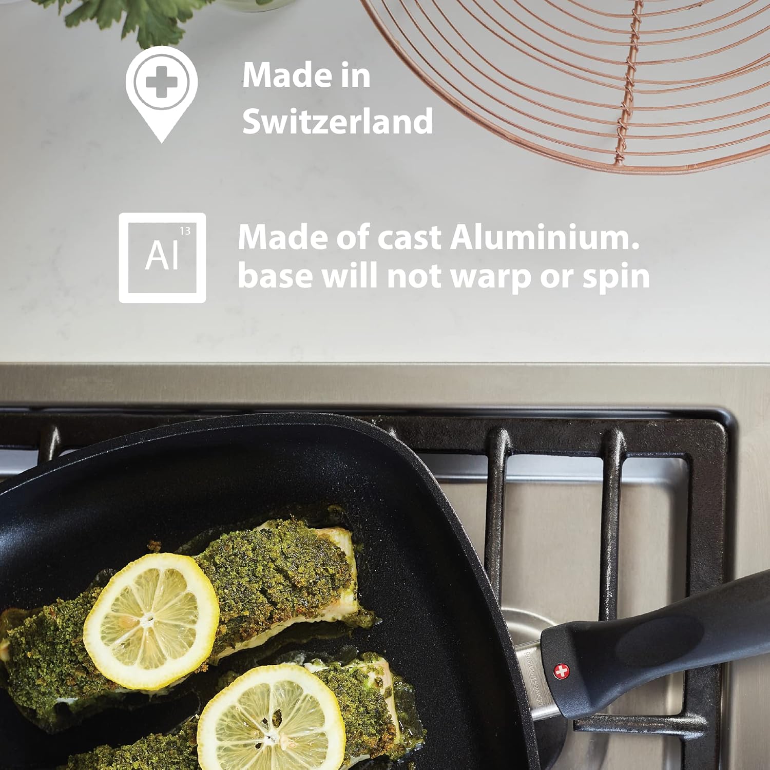 Swiss Diamond 11 Inch, 5.3 Quart Braiser Nonstick Induction Braiser with Lid - Dishwasher Safe and Oven Safe Aluminum Braiser