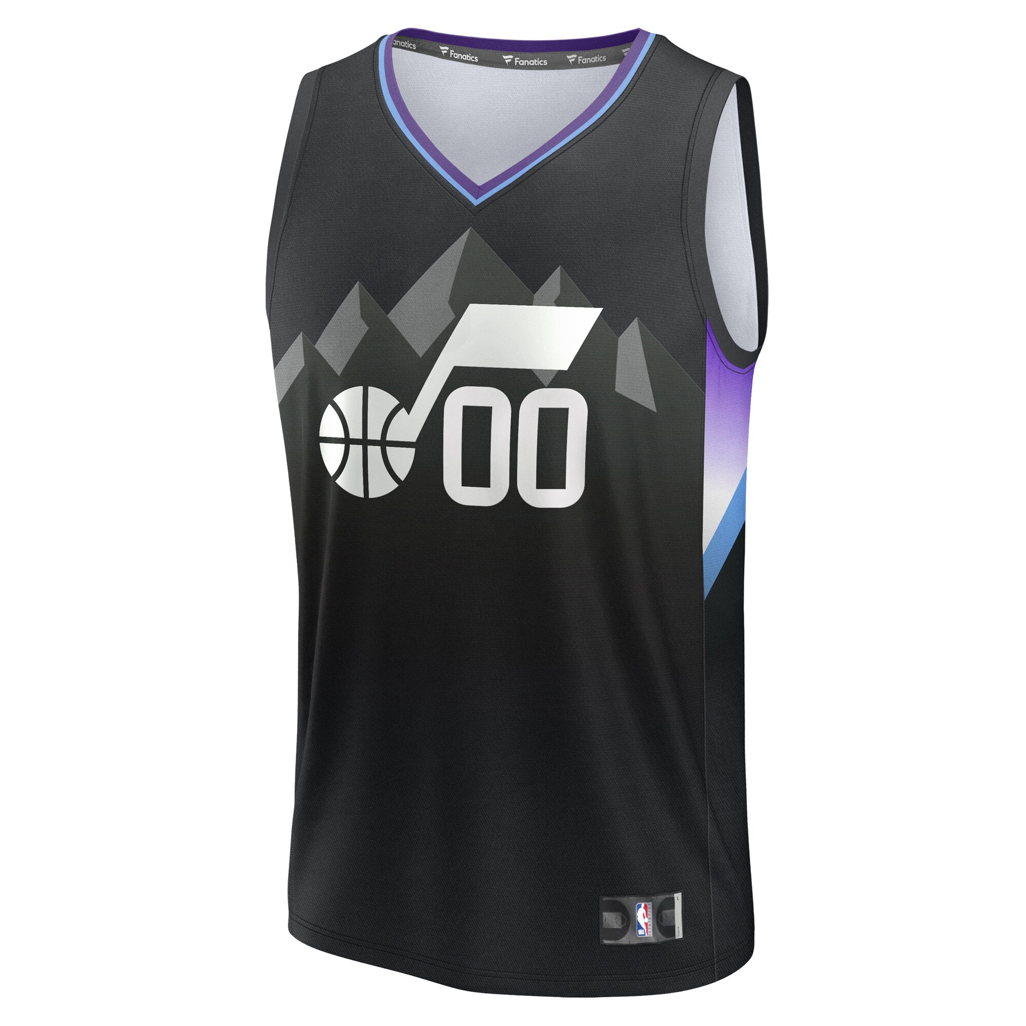 Utah Jazz Fanatics Fast Break Custom Jersey - Statement Edition - Black
