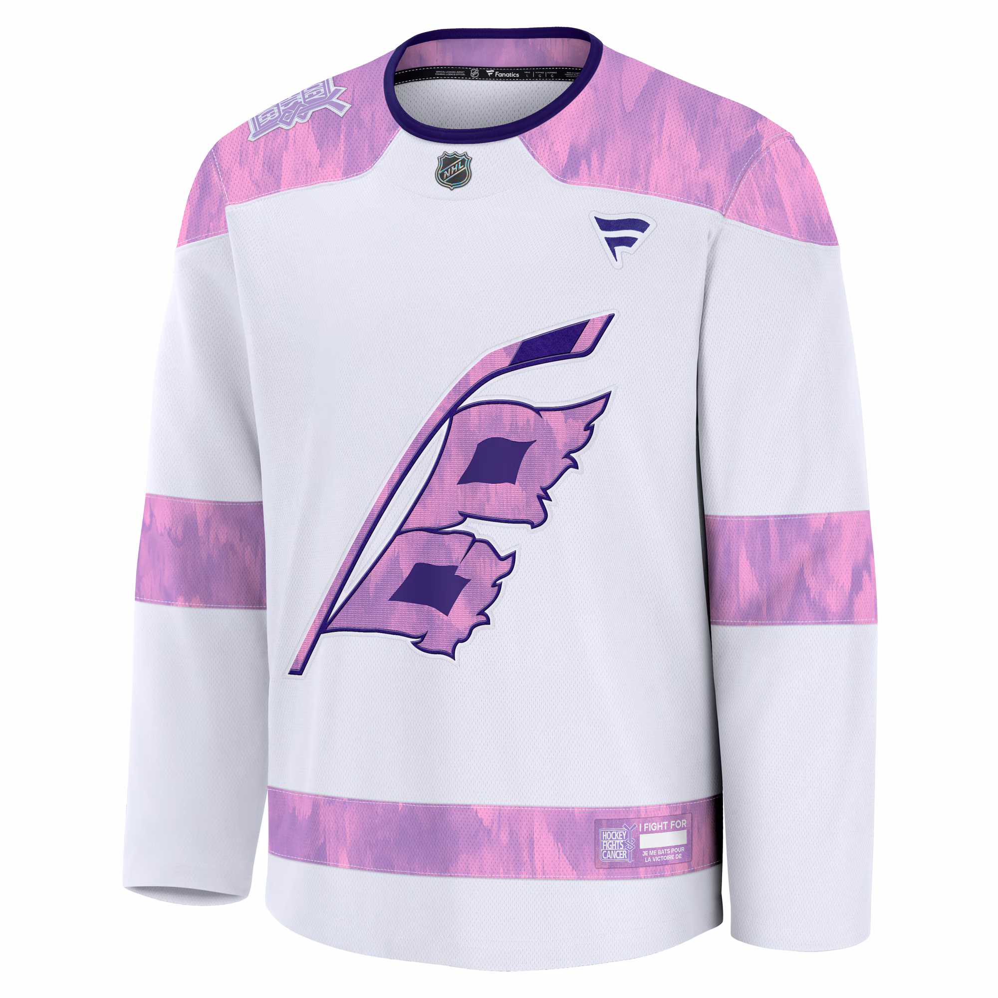 Carolina Hurricanes Fanatics 2024 Hockey Fights Cancer Practice Jersey - White