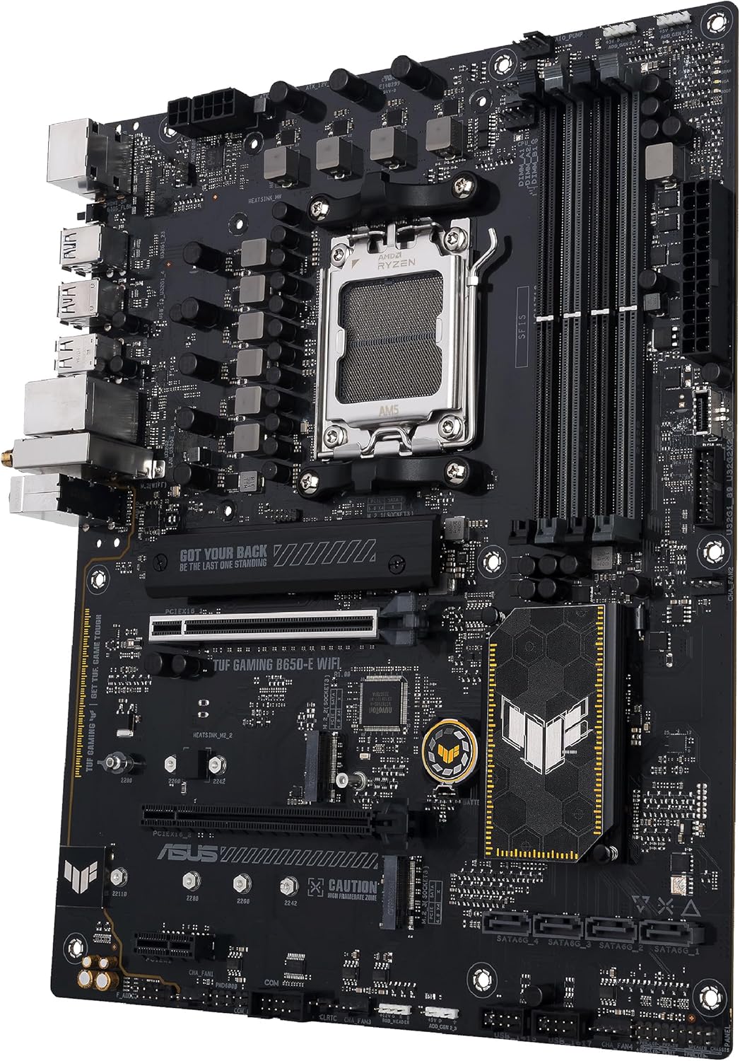 ASUS TUF Gaming B650-E WIFI AMD B650 AM5 DDR5 8000 DP HDMI 3x M2 USB3.2 WiFi 6E + BT AURA RGB 2.5Gbit LAN ATX Motherboard with ASUS TUF Protection, Q-Design, Armoury Crate (Renewed)