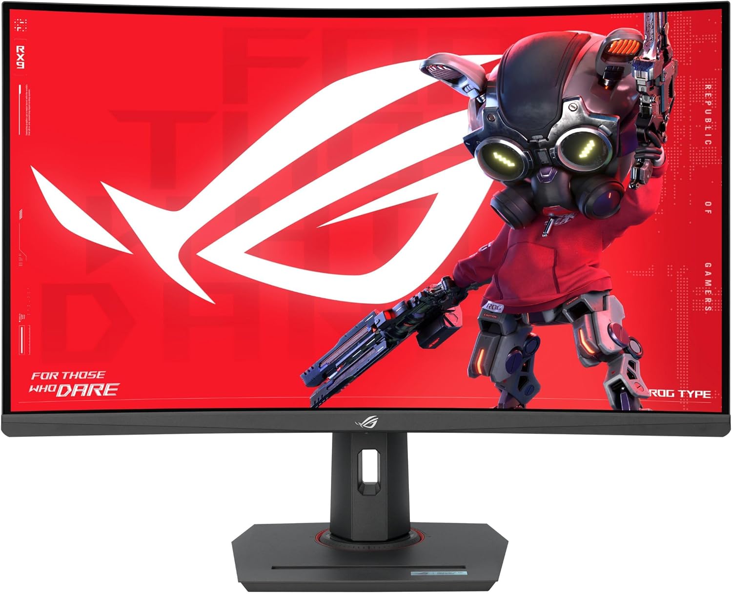 ASUS ROG Strix 32” 1440P USB-C Curved HDR400 Gaming Monitor (XG32WCMS) - QHD (2560x1440), 280Hz, 1ms, Fast VA, Extreme Low Motion Blur Sync, DisplayWidget, Tripod Socket, AI Gaming, 3 yr Warranty