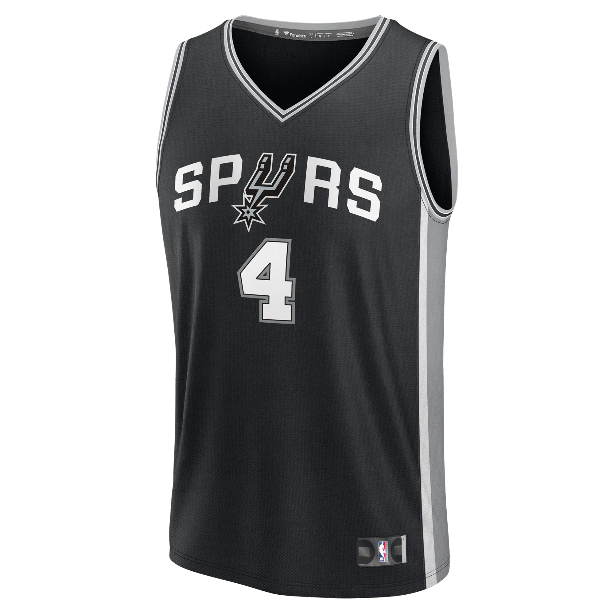 De'Aaron Fox San Antonio Spurs Fanatics Fast Break Replica Player Jersey - Icon Edition - Black