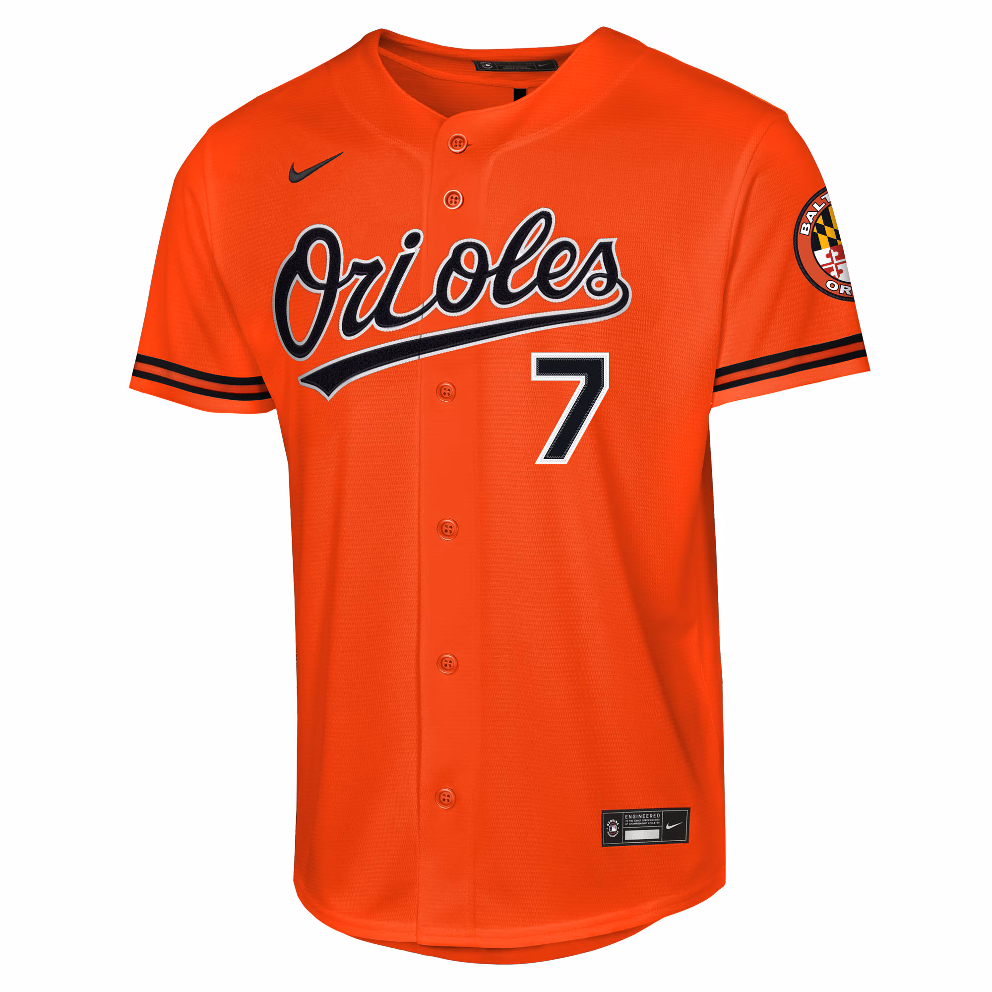 Jackson Holliday Baltimore Orioles Nike Youth Alternate 2 Stadium Player Jersey - Orange