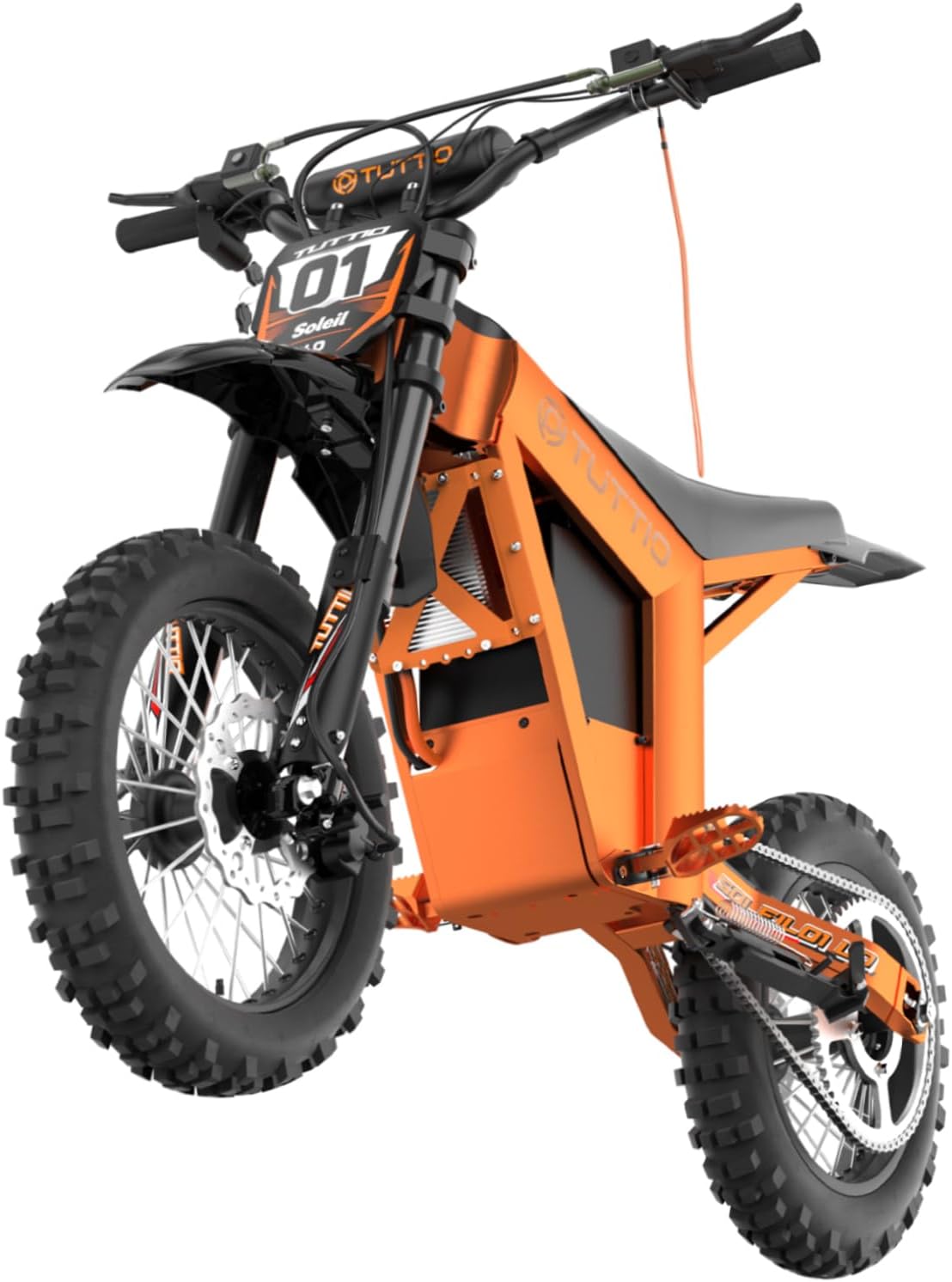 TUTTIO Soleil01-LO 3000W Mid-Drive Electric-Dirt-Bike for Teens & Adults - 37MPH, 220Nm, 48V 21Ah Removable Battery, Full Suspension Off-Road Electric Motorcycle, 14
