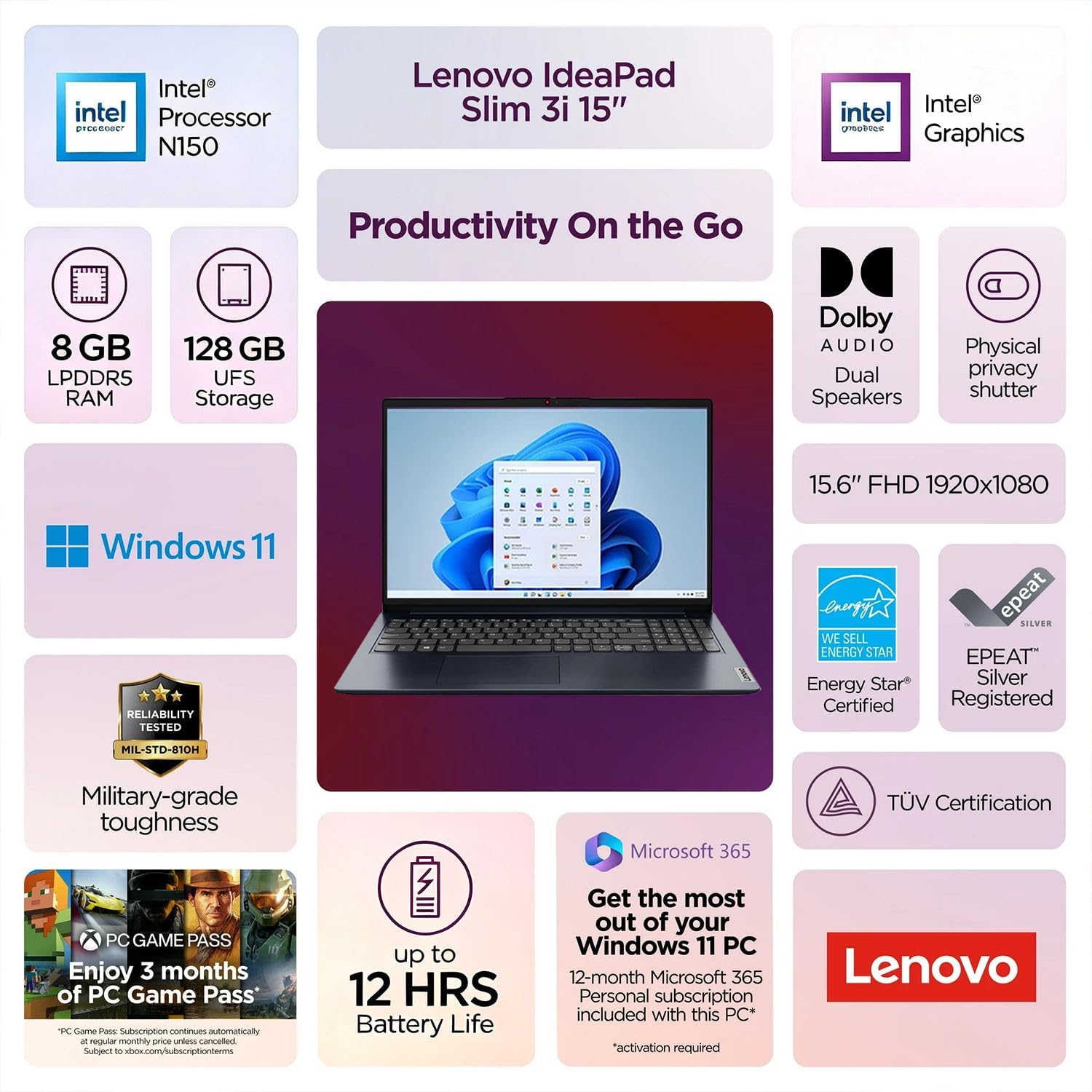 Lenovo IdeaPad Slim 3i • 15.6