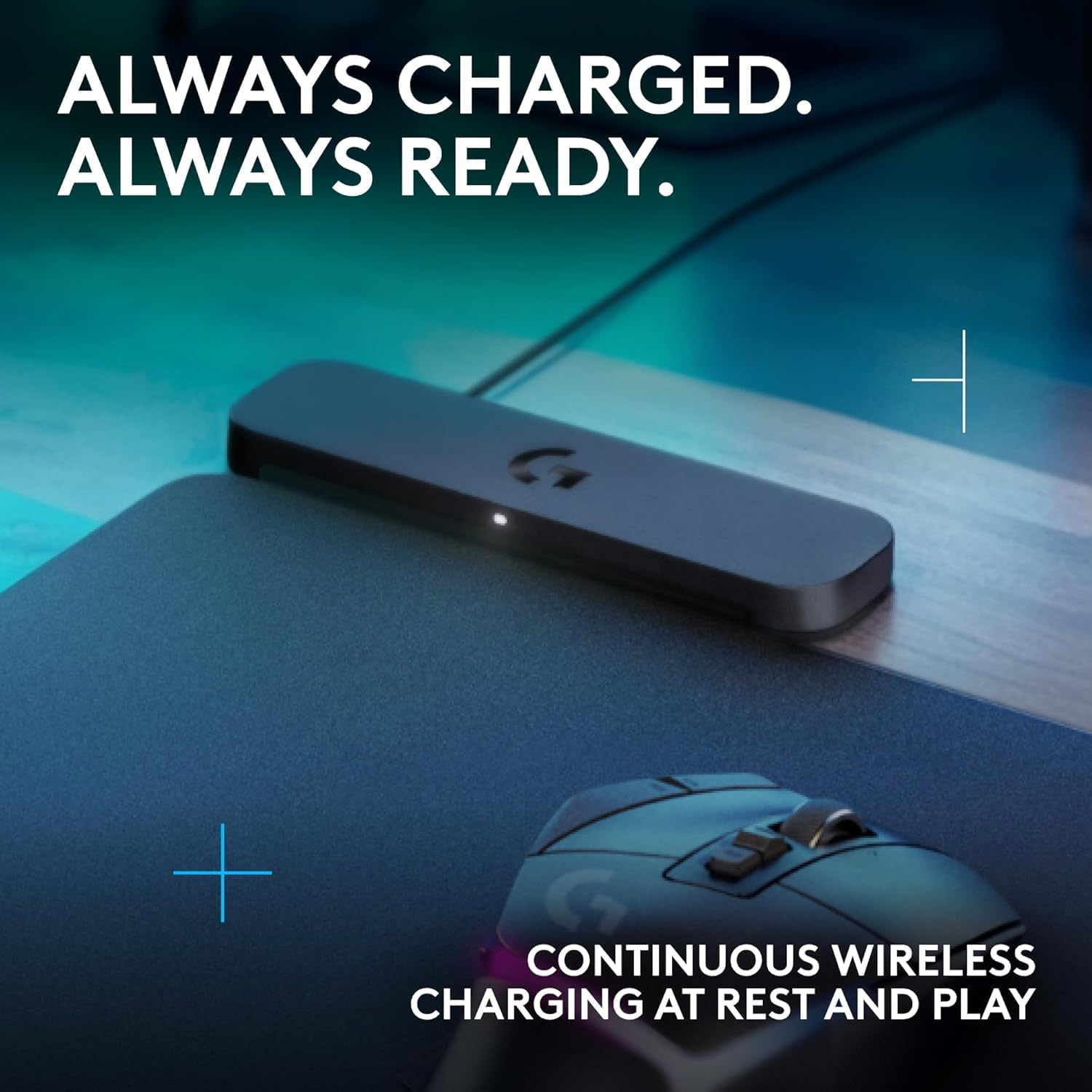 Logitech G309 Lightspeed Wireless Gaming Mouse + Powerplay 2 Wireless Charging Mouse Pad Bundle - Black