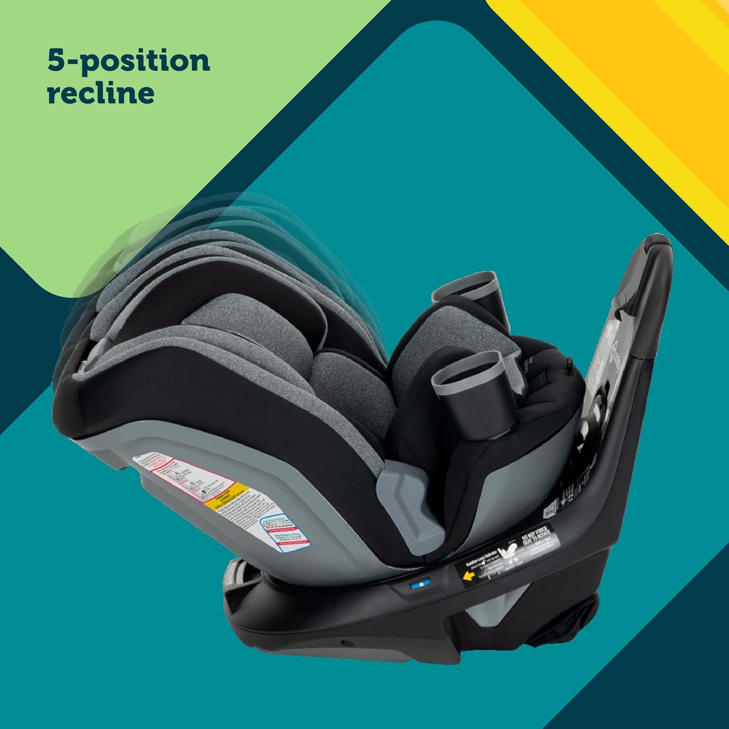 Safety 1st Turn and Go 360 DLX Rotating All-in-One Convertible Car Seat, Stonington