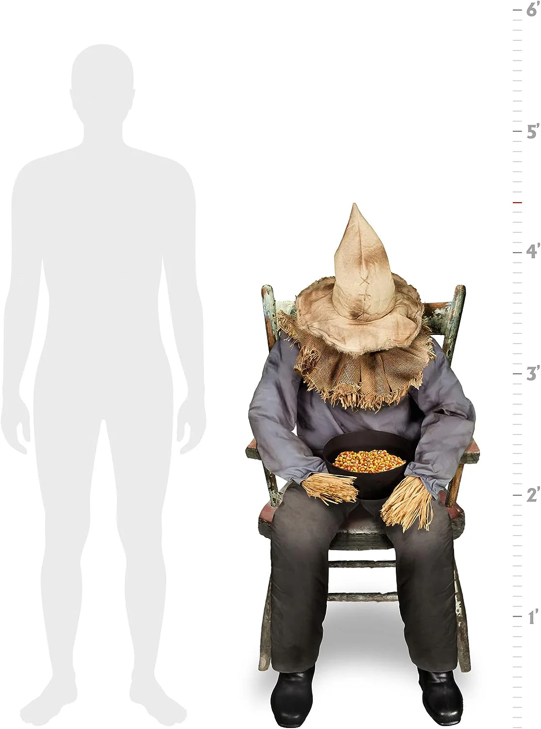 Spiritual Halloween Sitting Scarecrow 4.5ft