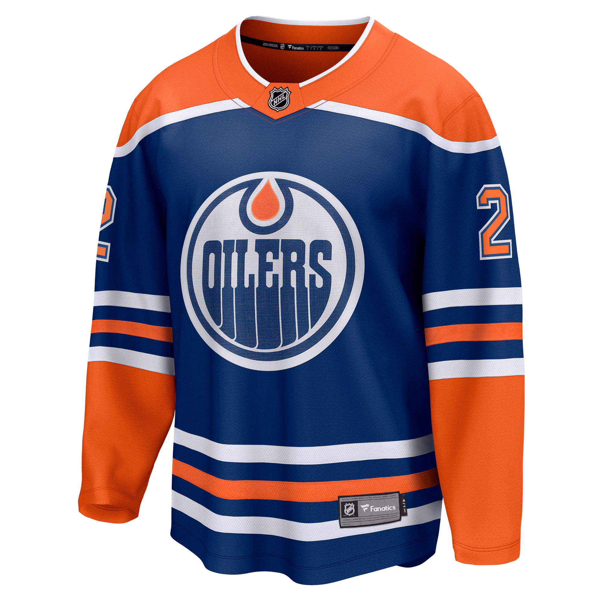 Evan Bouchard Edmonton Oilers Fanatics Home Breakaway Player Jersey - Royal