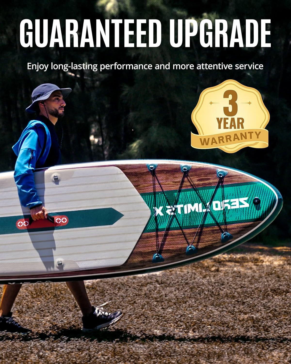 ZLX Inflatable Stand Up Paddle Board, 10'6