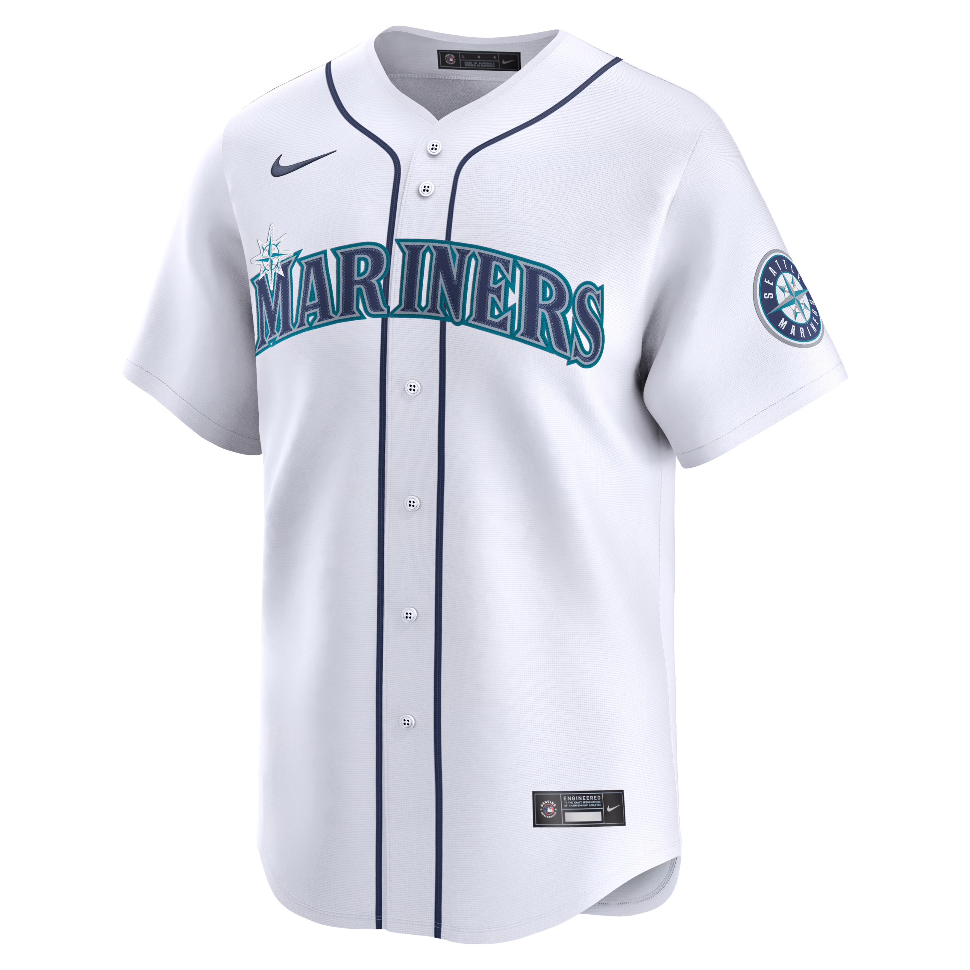 Josh Naylor Seattle Mariners Nike Home Limited Jersey - White