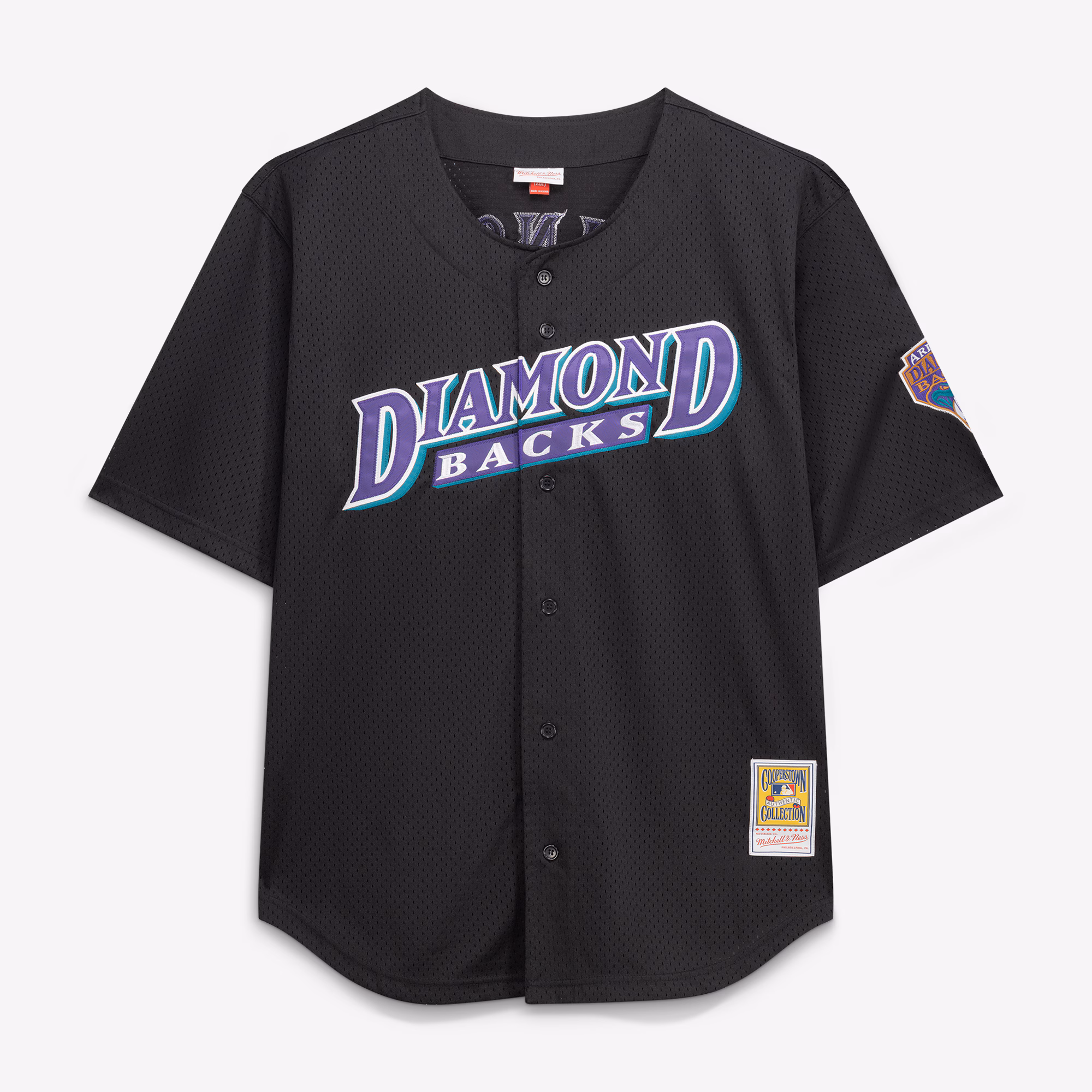 Randy Johnson Arizona Diamondbacks Mitchell & Ness Big & Tall Cooperstown Mesh Batting Practice Jersey - Black