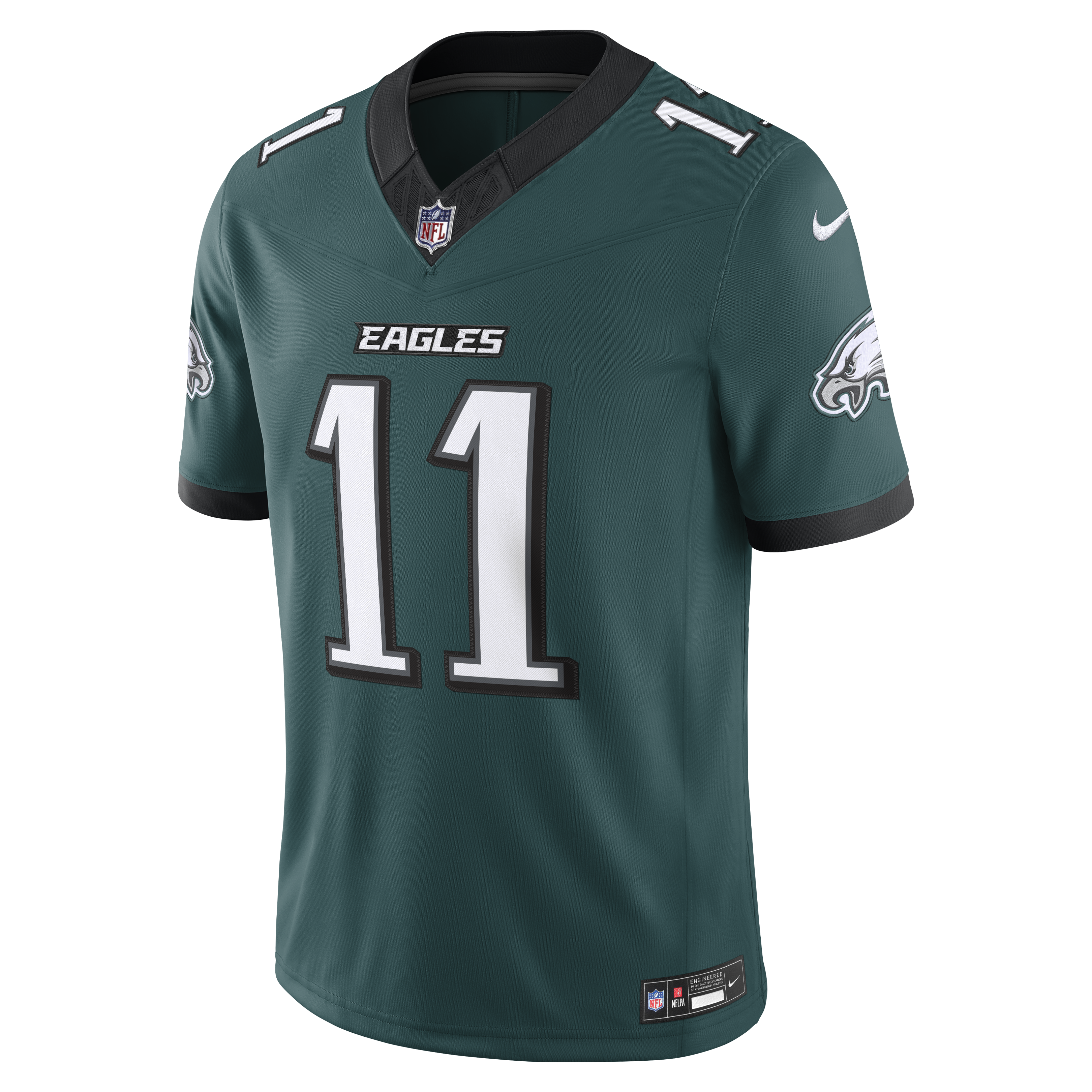 A.J. Brown Philadelphia Eagles Nike Vapor F.U.S.E. Stitched Limited Jersey - Midnight Green