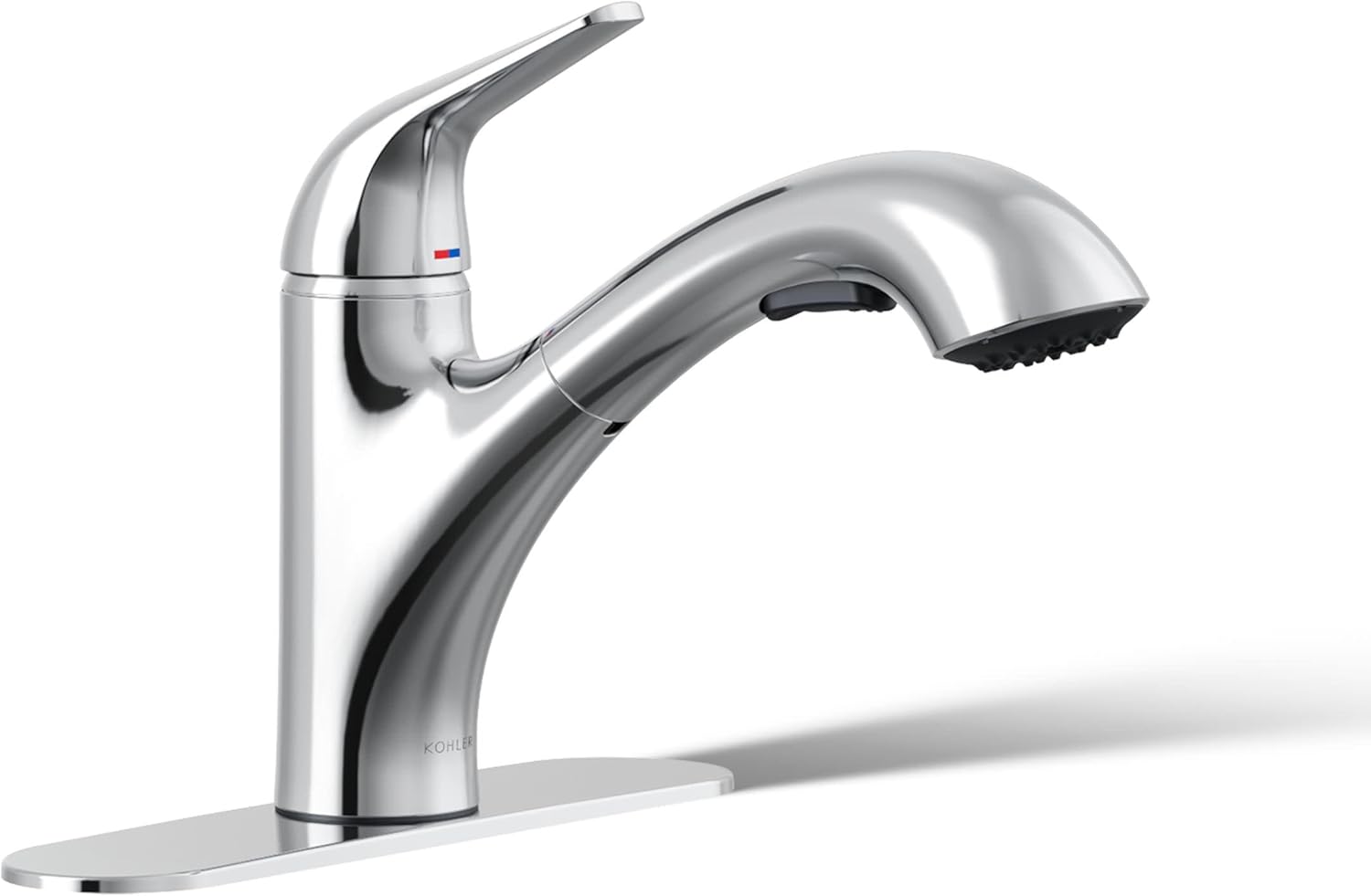 KOHLER 30612-CP Jolt Pull-Out Kitchen Sink Faucet, Two-Function Sprayhead, Touch Control, 1.5 GPM, Sleek Design, Polished Chrome