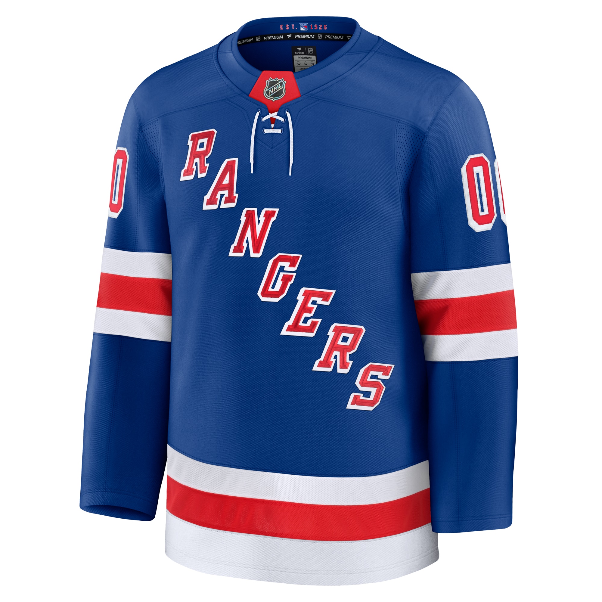 New York Rangers Fanatics Home Premium Custom Jersey - Royal