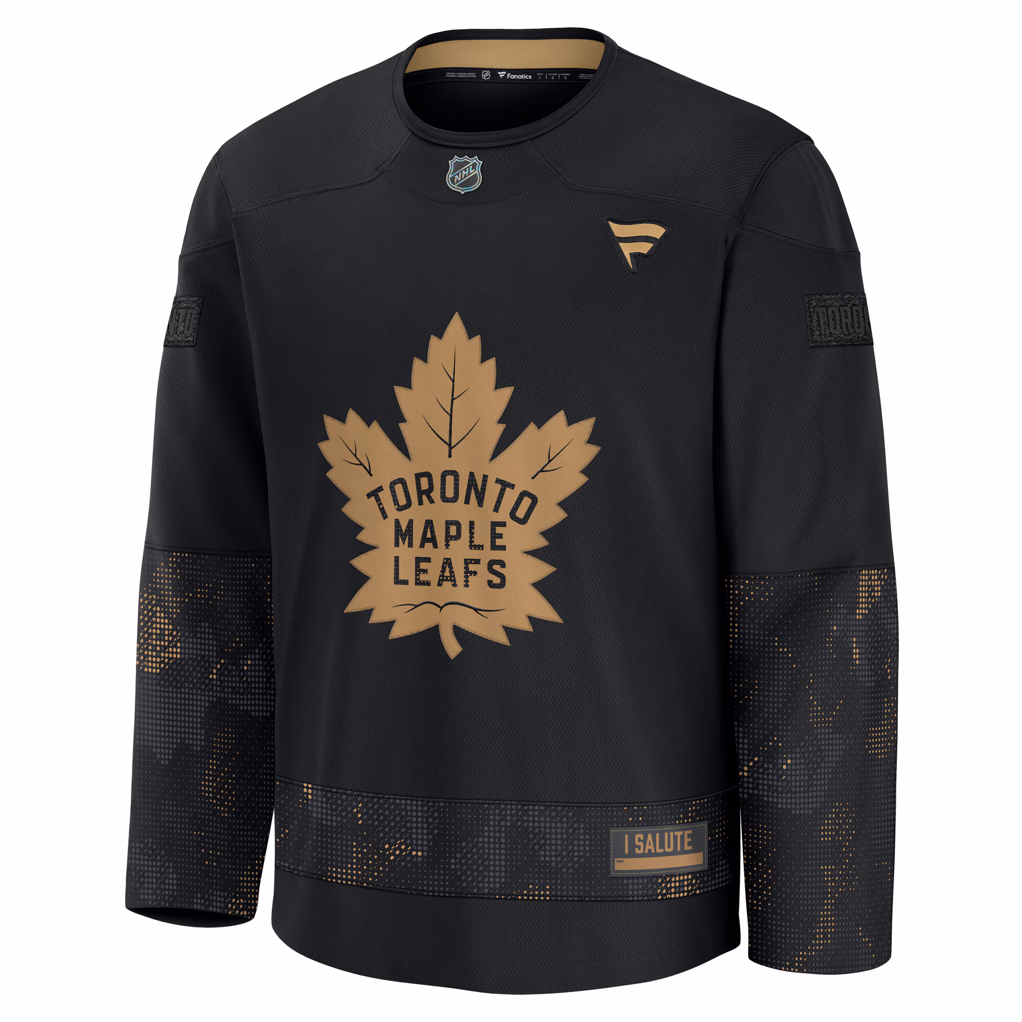Toronto Maple Leafs Fanatics 2024 Military Appreciation Practice Jersey - Black