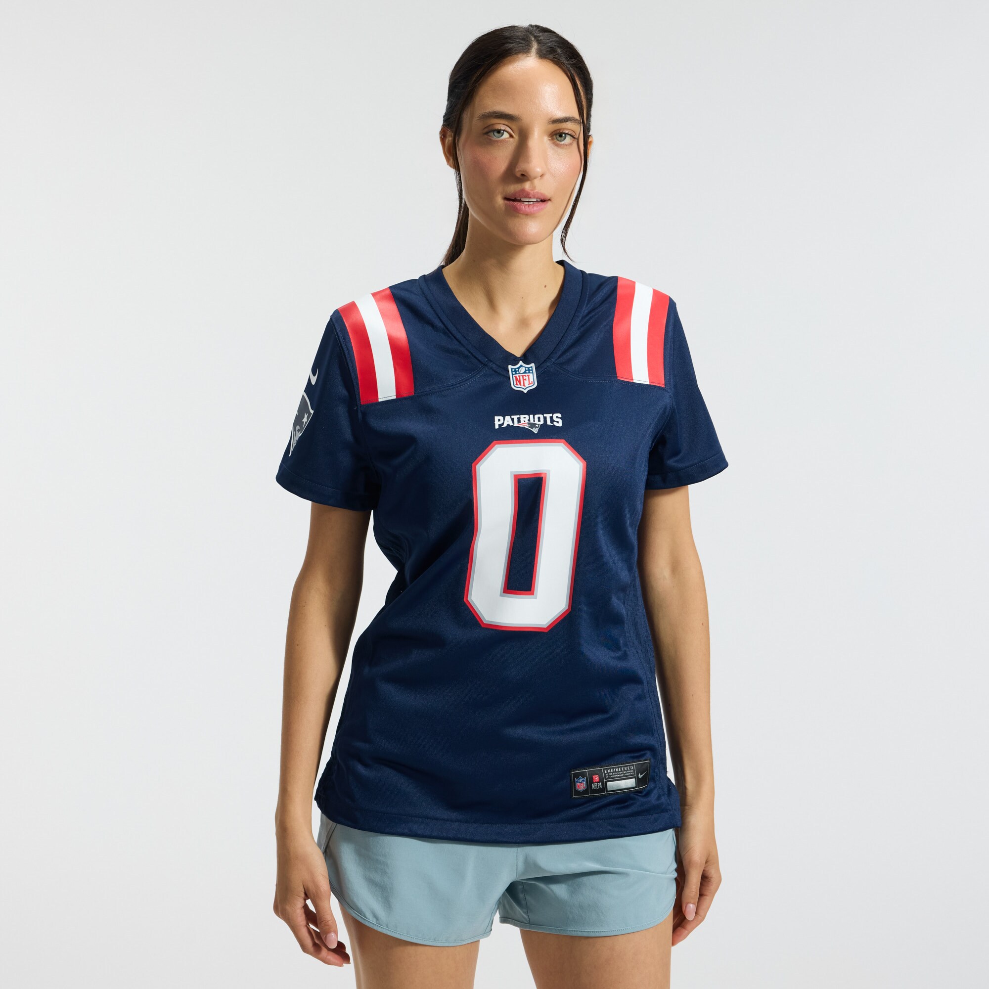 Christian Gonzalez New England Patriots Nike Women's Team Game Jersey -  Navy