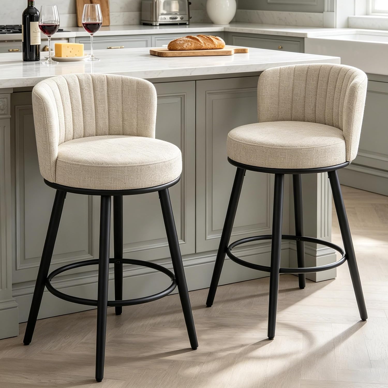 Swivel Bar Stools Set of 2, 28