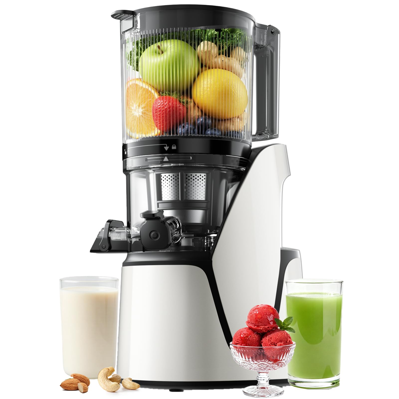 EANORUUS 3-in-1 Cold Press Juicer with 100oz Capacity