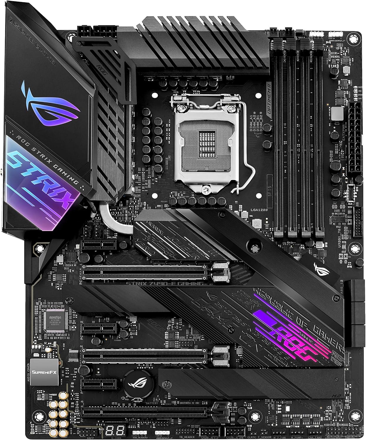 ASUS ROG Strix Z490-E Gaming Z490- WiFi 6, LGA 1200 (Intel 10th Gen) ATX Gaming Motherboard, 14+2 Power Stages, DDR4 4600, Intel 2.5 Gb Ethernet