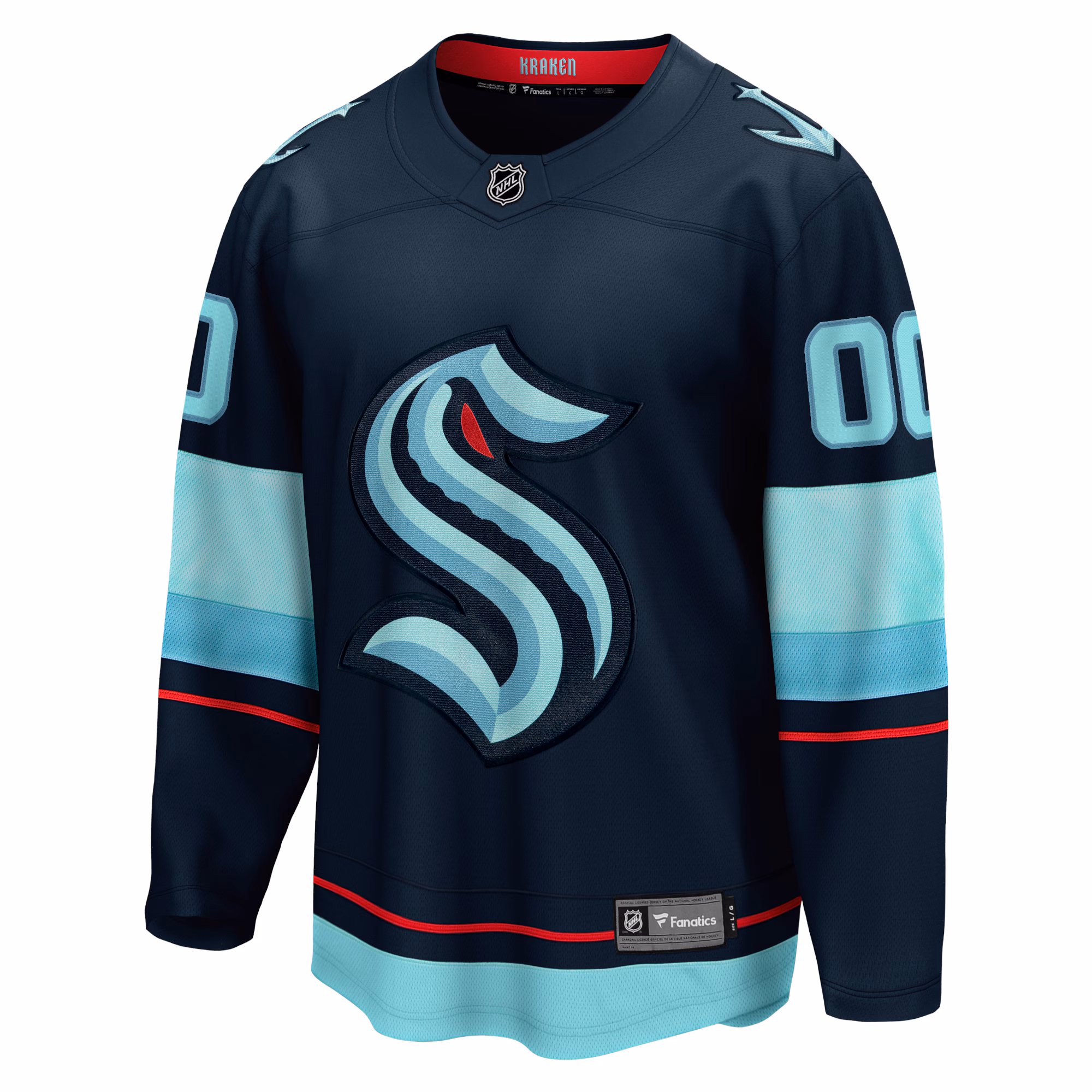 Seattle Kraken Fanatics Home  Breakaway Custom Jersey - Deep Sea Blue