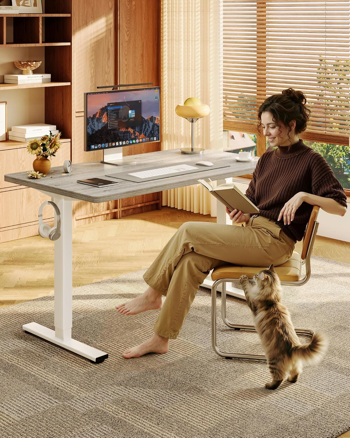 FLEXISPOT EN1 One-Piece Standing Desk with 1-Inch Thick Seamless Desktop, 48