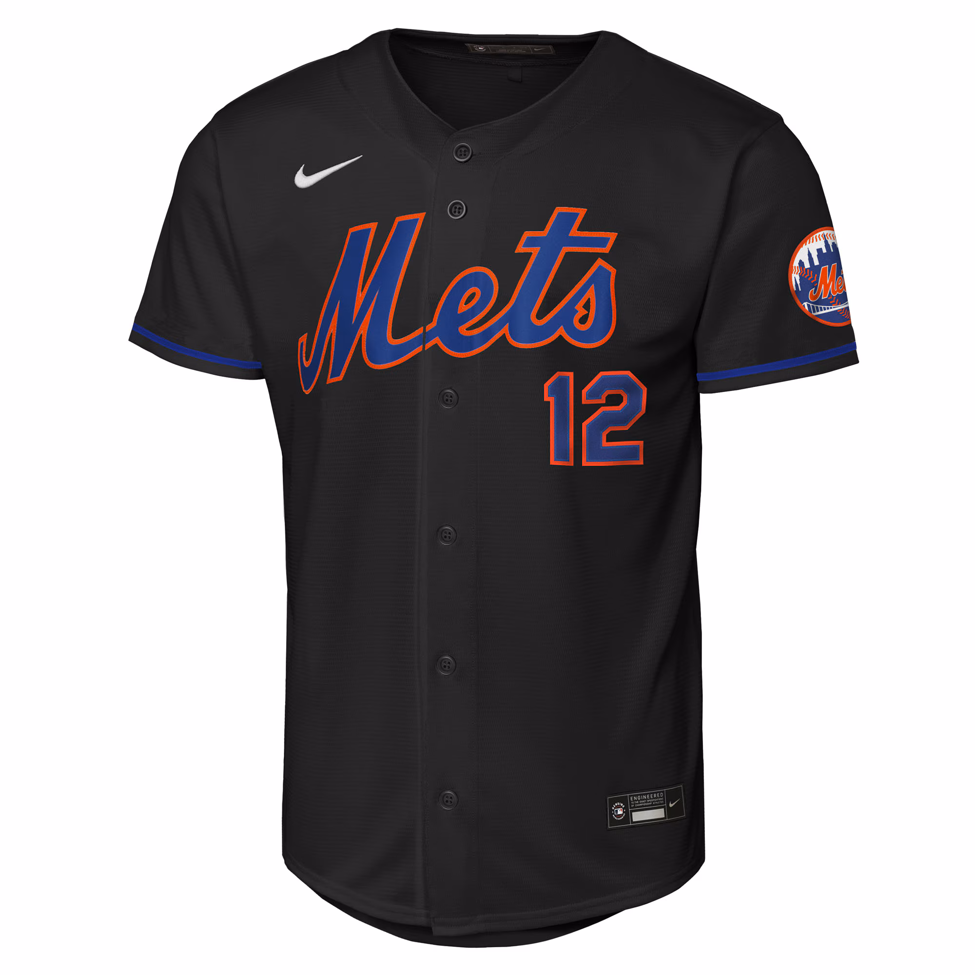 Francisco Lindor New York Mets Nike Youth Alternate Stadium Player Jersey - Black