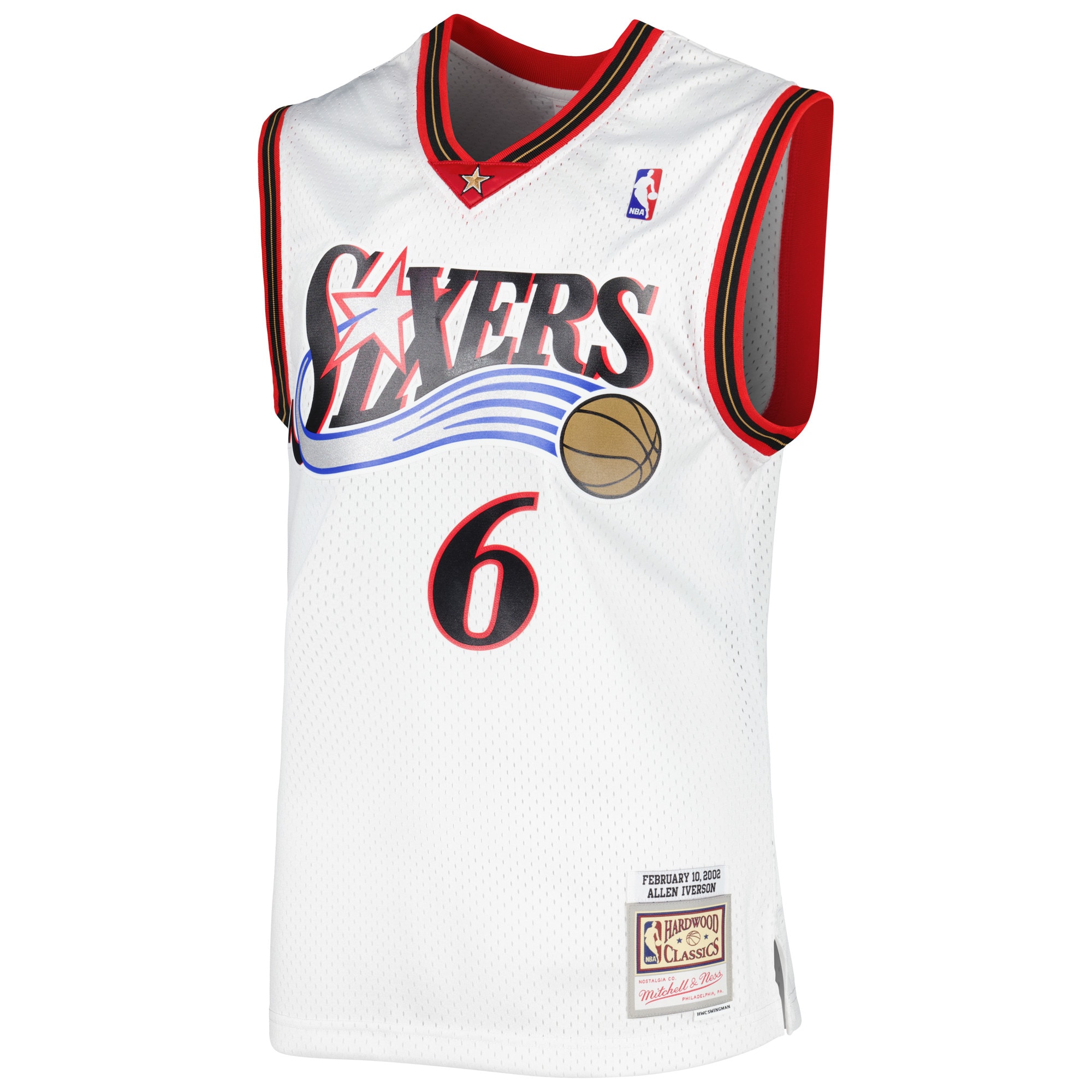 Allen Iverson Philadelphia 76ers Mitchell & Ness 2002/03 Hardwood Classics Swingman Jersey - White