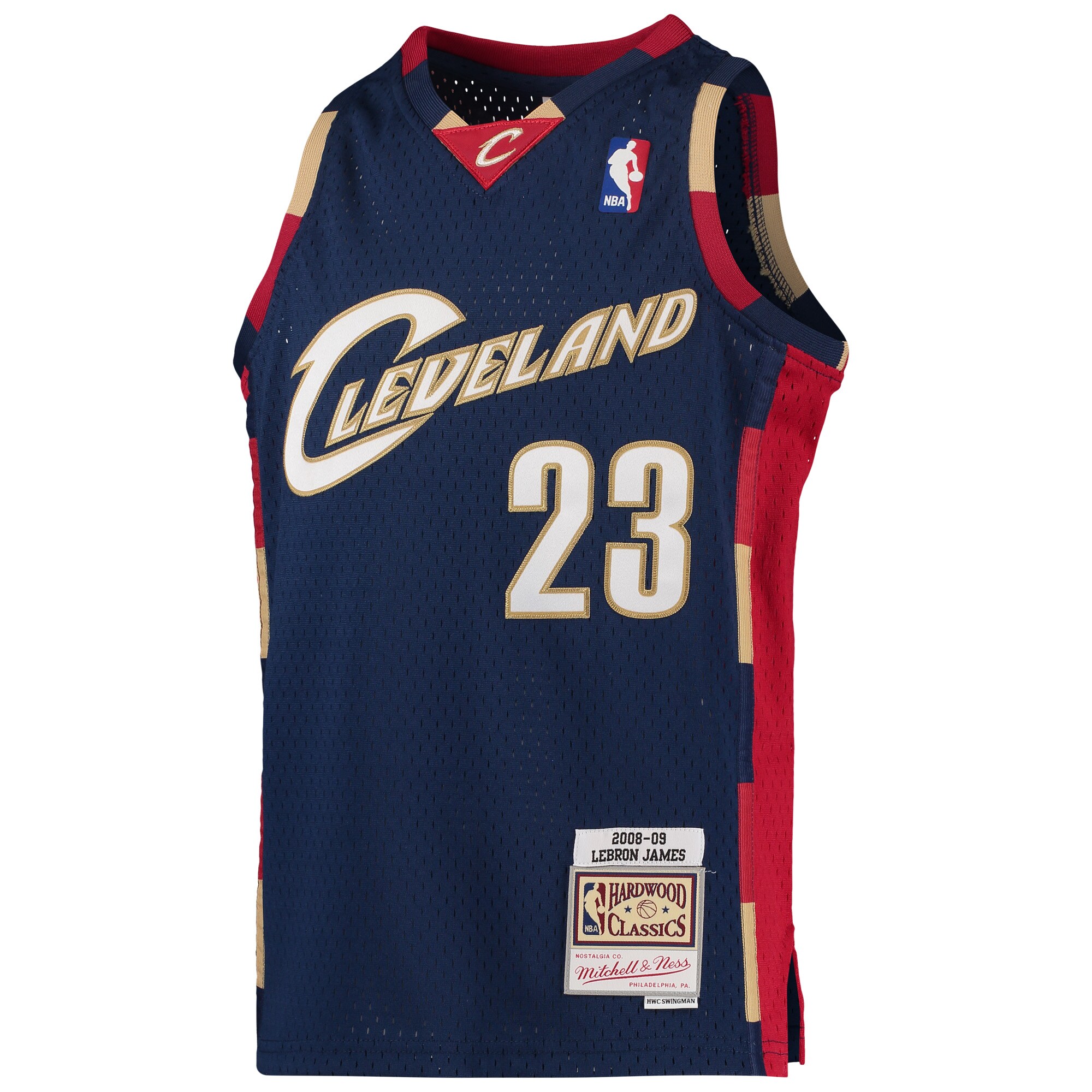 LeBron James Cleveland Cavaliers Mitchell & Ness Youth 2008-09 Hardwood Classics Swingman Jersey - Navy
