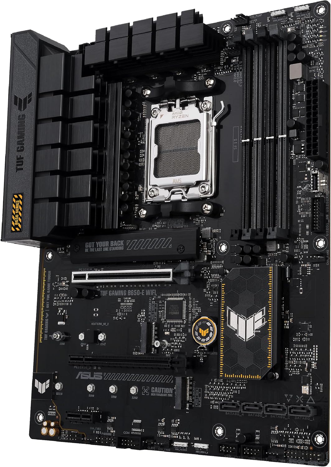 ASUS TUF Gaming B650-E WIFI AMD B650 AM5 DDR5 8000 DP HDMI 3x M2 USB3.2 WiFi 6E + BT AURA RGB 2.5Gbit LAN ATX Motherboard with ASUS TUF Protection, Q-Design, Armoury Crate (Renewed)
