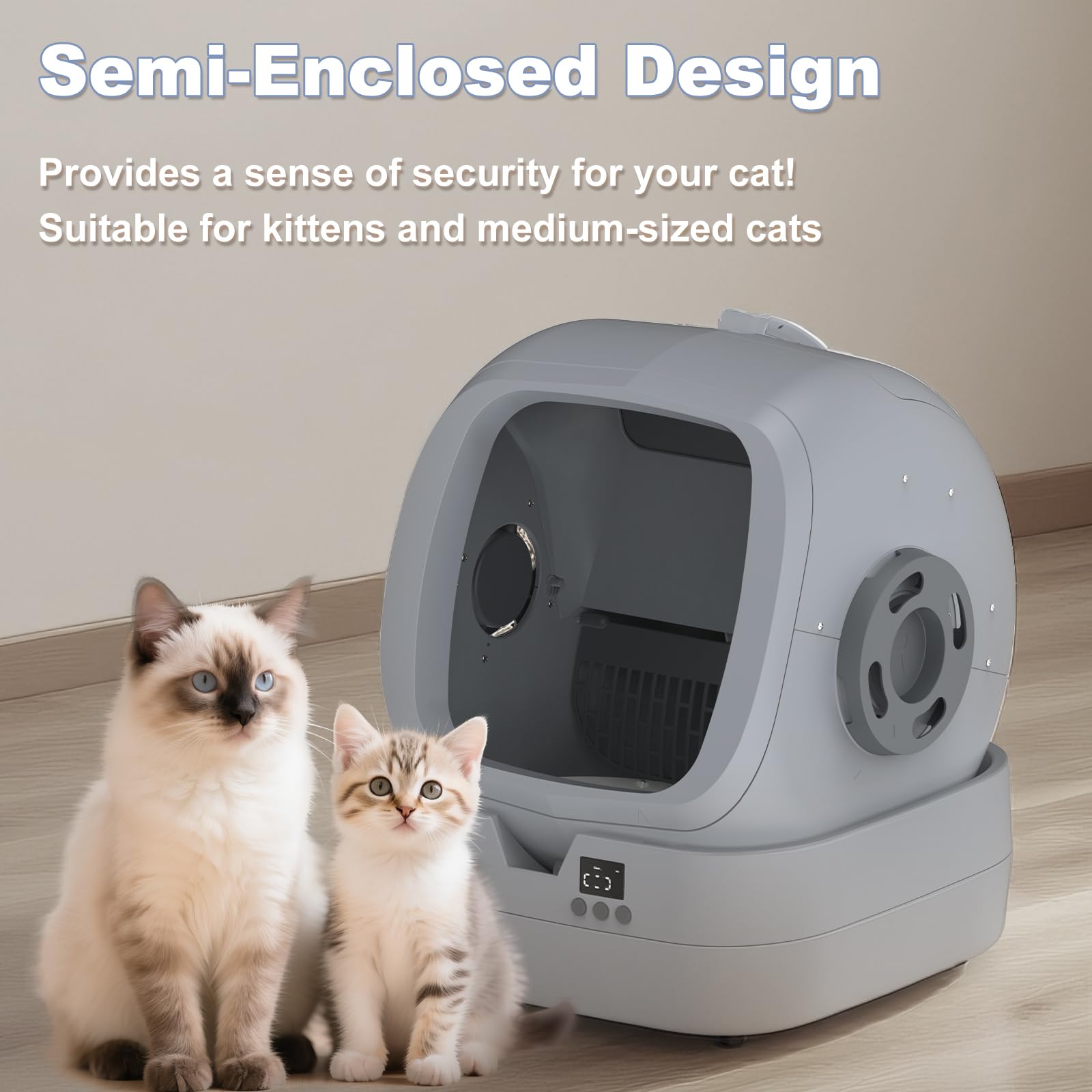 UPFAS Automatic Self-Cleaning Cat Litter Box - APP Control