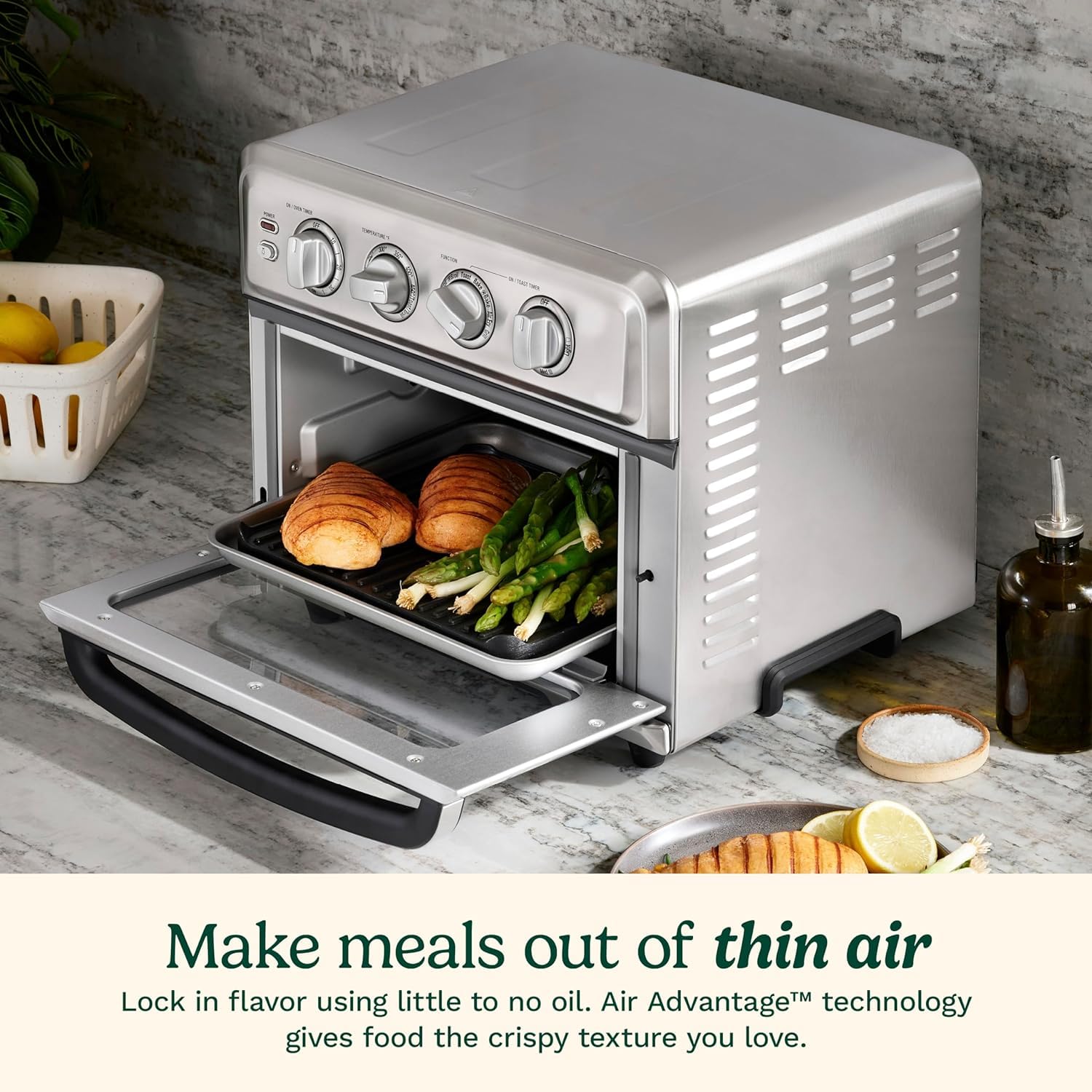 CUISINART Air Fryer Toaster Oven 8-in-1, 1800W, Stainless Steel