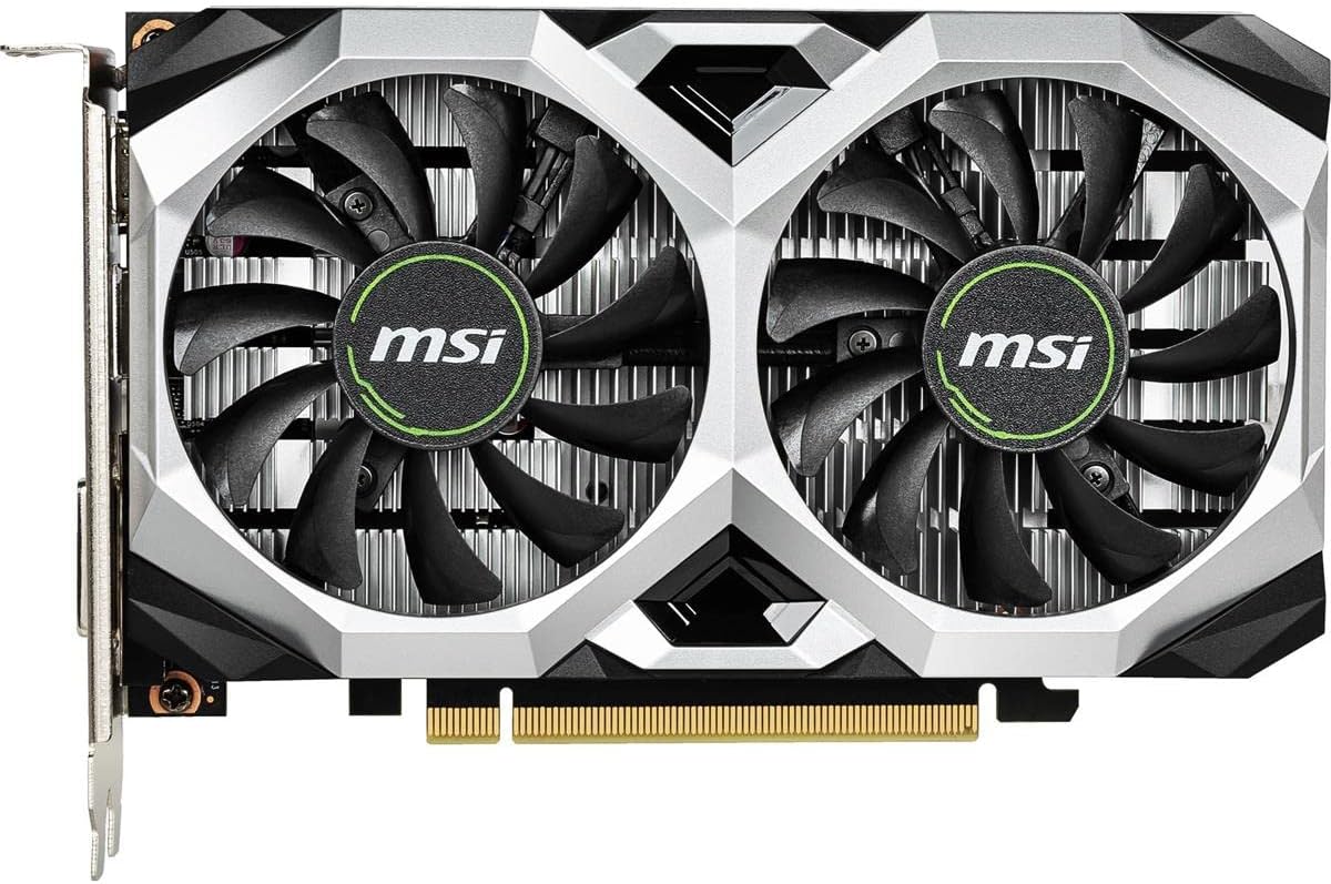 MSI Gaming GeForce GTX 1650 128-Bit HDMI/DP/DVI 4GB GDRR6 HDCP Support DirectX 12 VR Ready OC Graphics Card (GTX 1650 D6 Ventus XS OC)