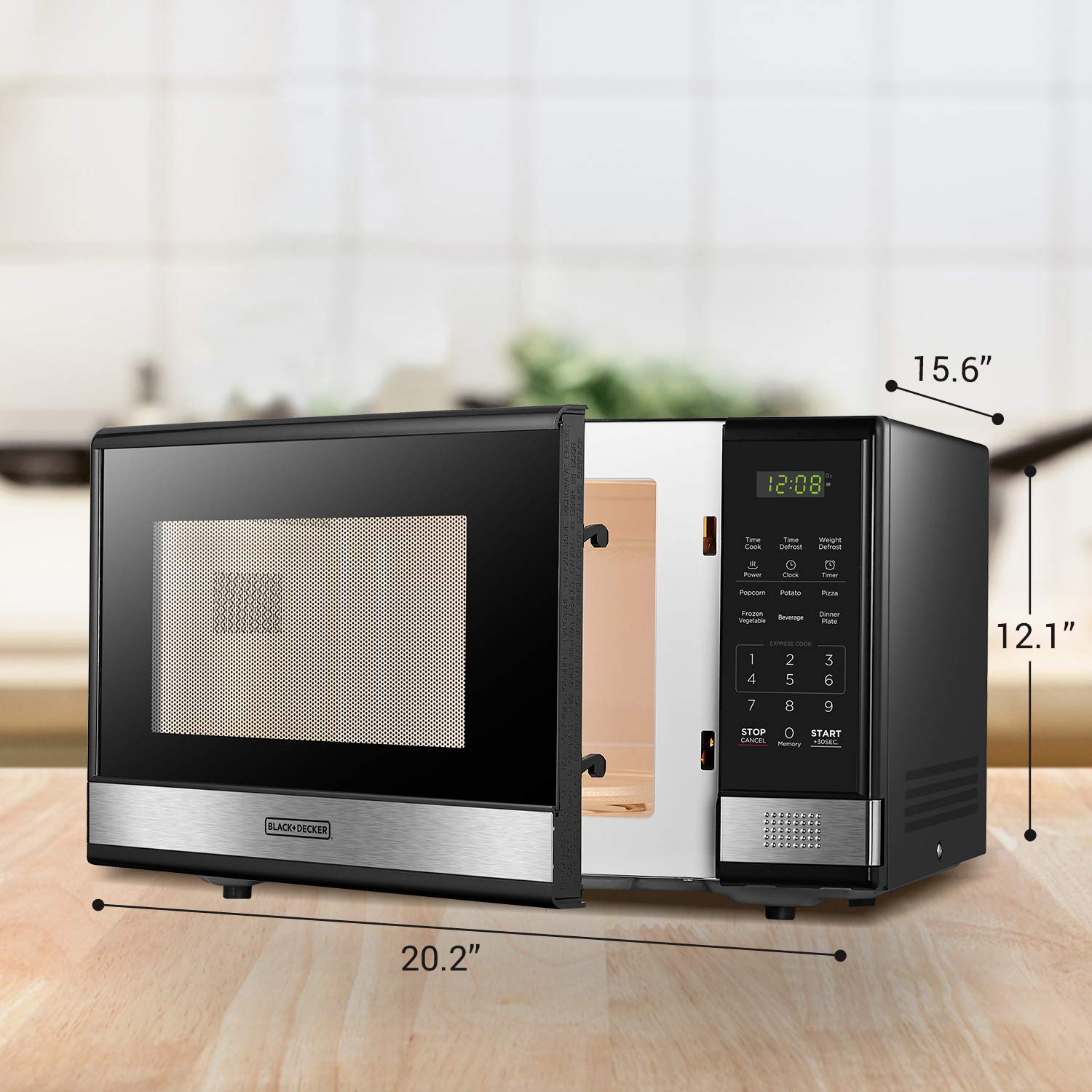 BLACK+DECKER EM031MB11 Digital Microwave Oven - 1000W, 1.1 cu ft