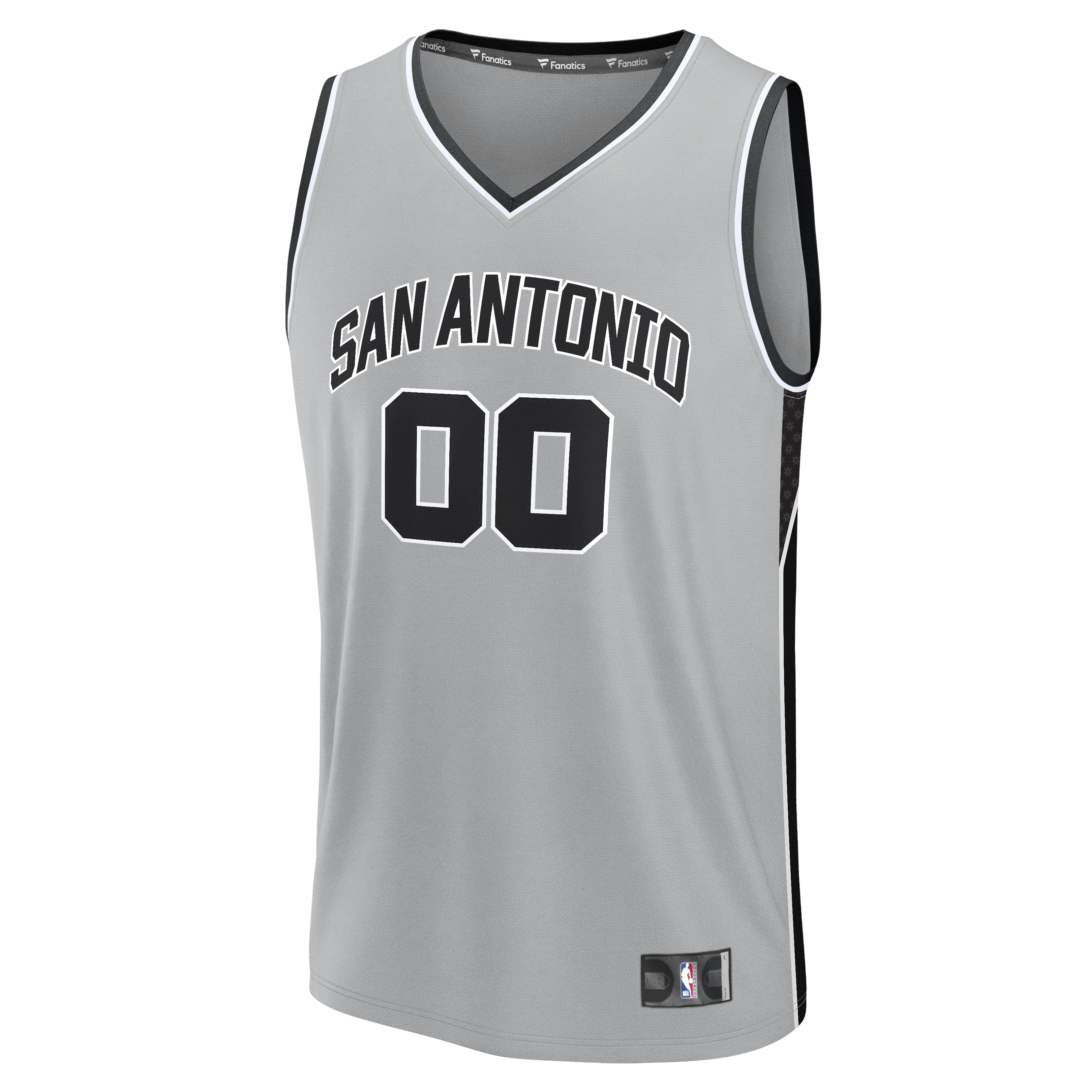 San Antonio Spurs Fanatics Youth Fast Break Custom Jersey - Statement Edition - Silver