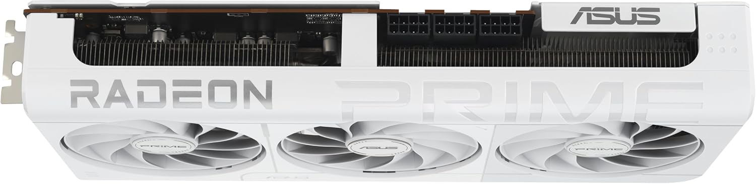 ASUS Prime Radeon™ RX 9070 XT White OC Edition Graphics Card, AMD (PCIe 5.0, HDMI/DP 2.1, 2.5-Slot Design, Axial-tech Fans, Ball Bearings, Dual BIOS, GPU Guard)