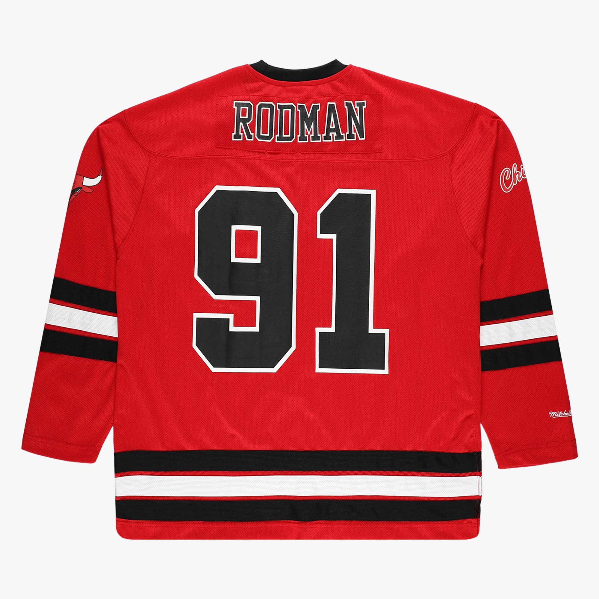 Dennis Rodman Chicago Bulls Mitchell & Ness Big & Tall NBA Hockey Jersey - Red