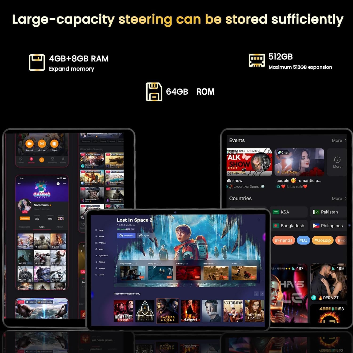 Android 15 Tablet,10 inch Tablets, Octa Core CPU, 12GB+64GB+512GB Expansion, 1280x800 Display Screen, Wi-Fi6, Dual Camera, 6000mAh Battery Tablet PC,Widevine L1 Google Kids Space