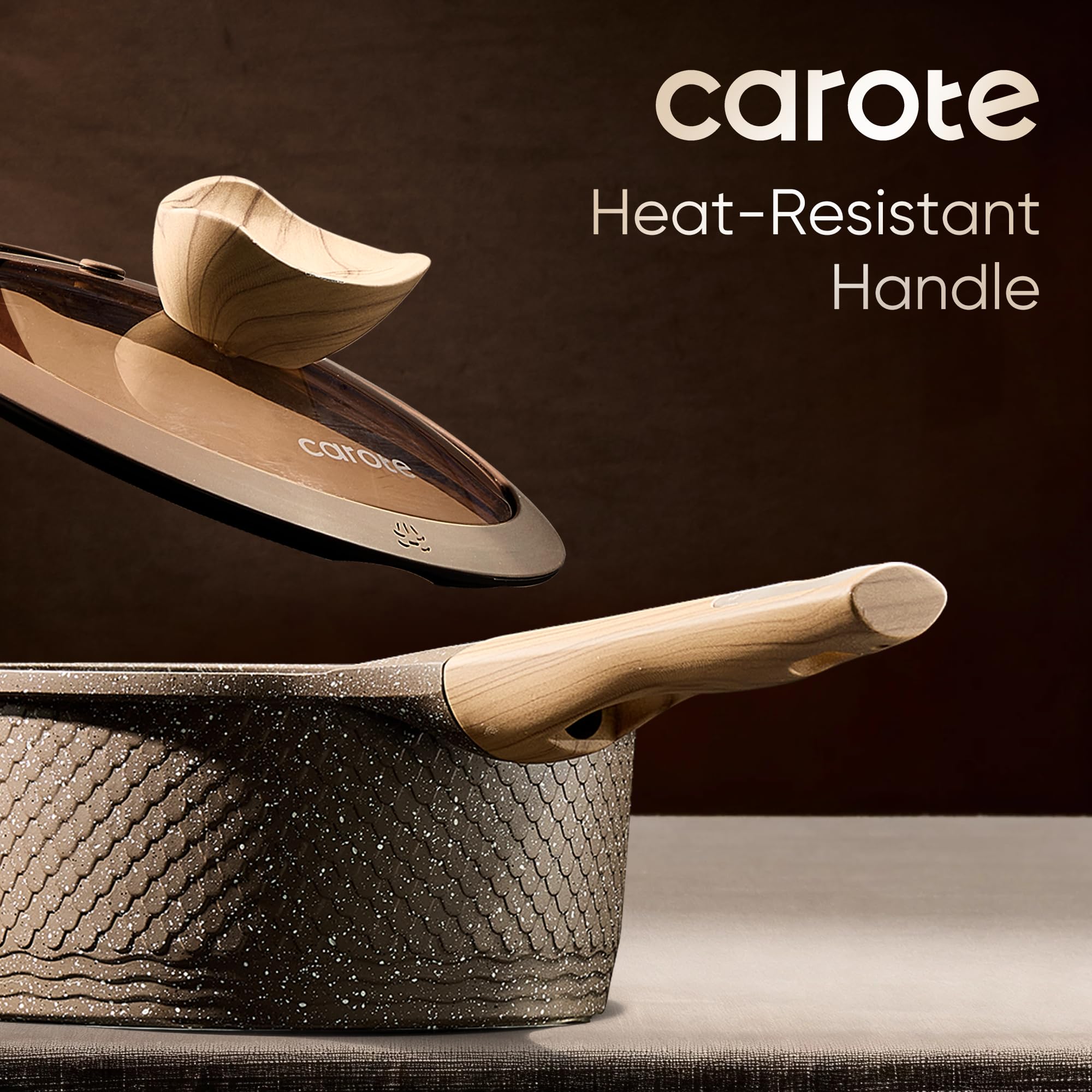 CAROTE 26PCS Non-Stick Cookware Set - Induction Compatible