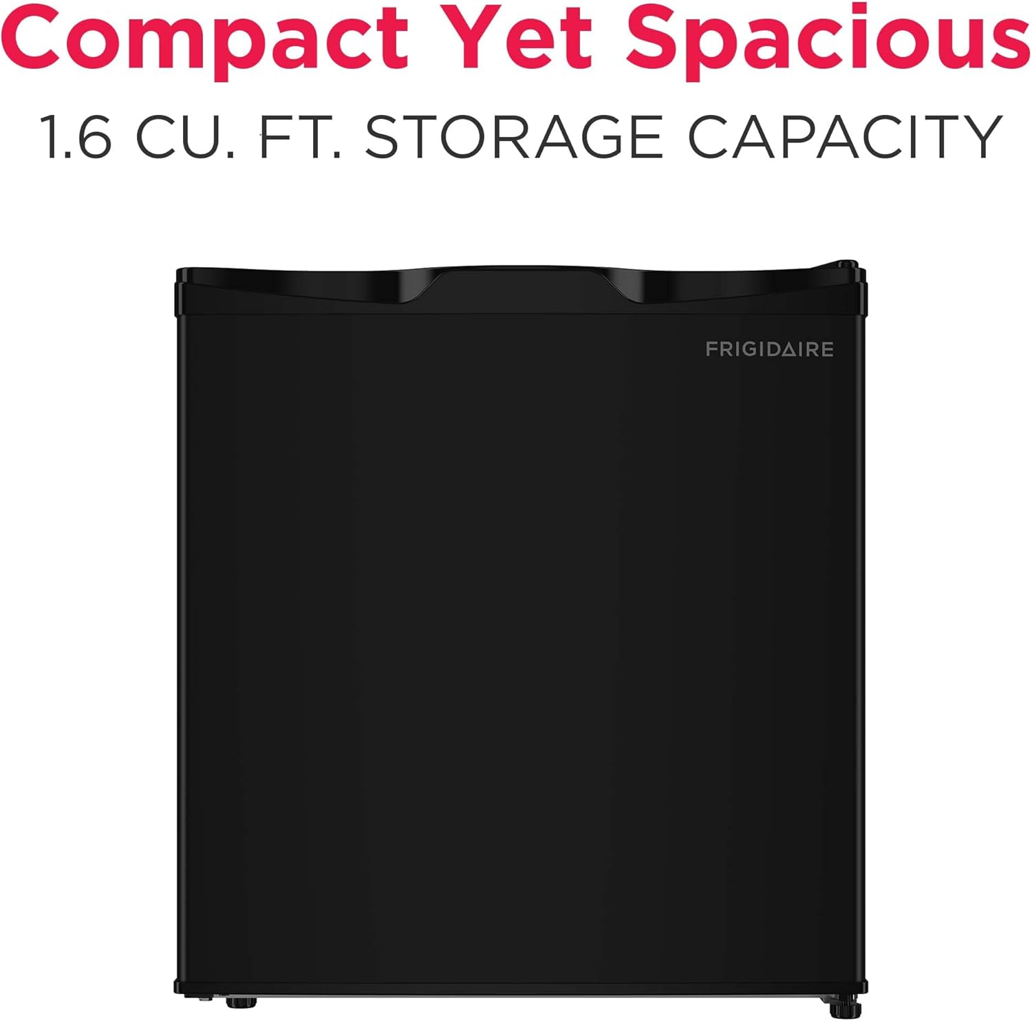 Frigidaire EFR115 Mini Refrigerator - Energy Saving - CFC Free - Slide Out Shelves - Ideal for for Dorm, Office, RV, Garage, Apartment - 1.6 Cubic Feet, Black