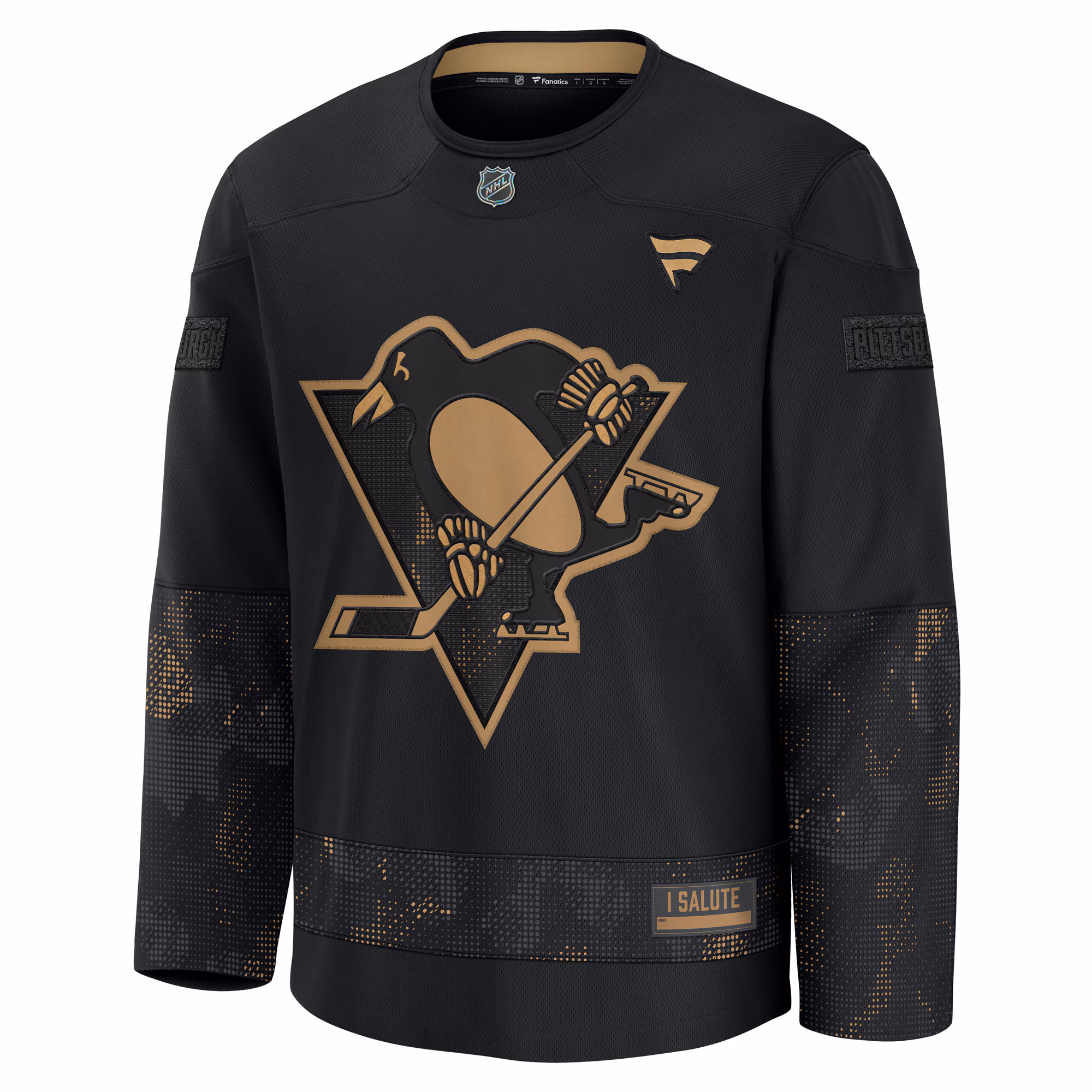 Pittsburgh Penguins Fanatics 2024 Military Appreciation Practice Jersey - Black