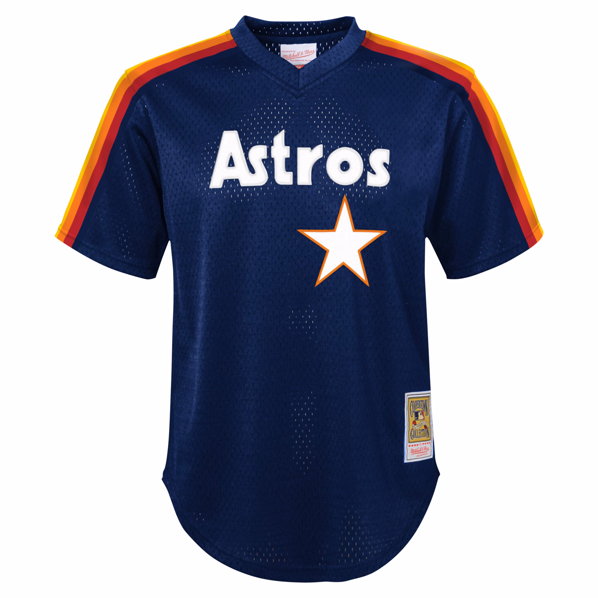 Nolan Ryan Houston Astros Mitchell & Ness Youth Cooperstown Collection Mesh Batting Practice Jersey - Navy