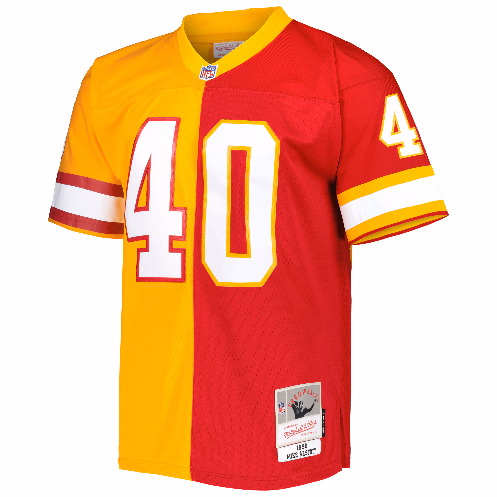 Mike Alstott Tampa Bay Buccaneers Mitchell & Ness 1996 Split Legacy Replica Jersey - Orange/Red
