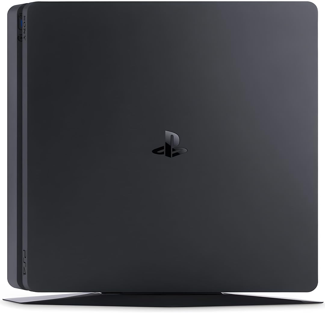 PlayStation 4 Slim 1TB Console Bundle - Includes the PS4 Console Slim 1TB, 2 Dualshock PS4 Wireless Controllers, MicroUSB Charging Cable, HDMI cable, Wired Earbuds and Microfiber Cloth (Renewed)