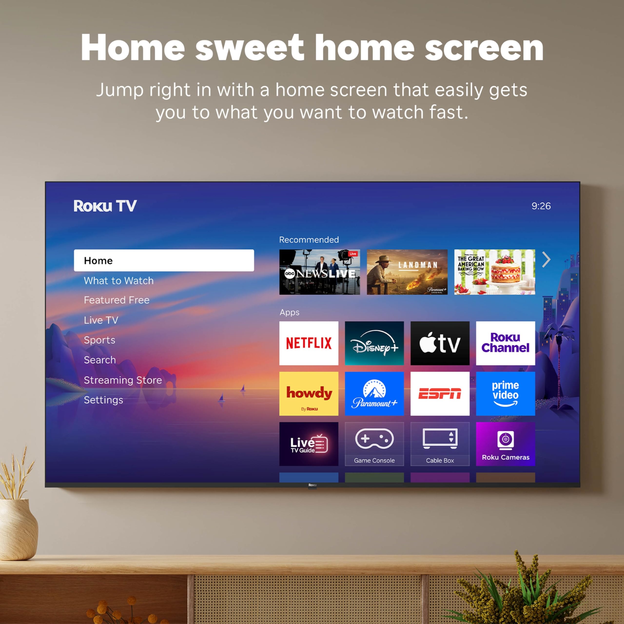 ROKU Smart TV 65-Inch 4K HDR with Enhanced Voice Remote