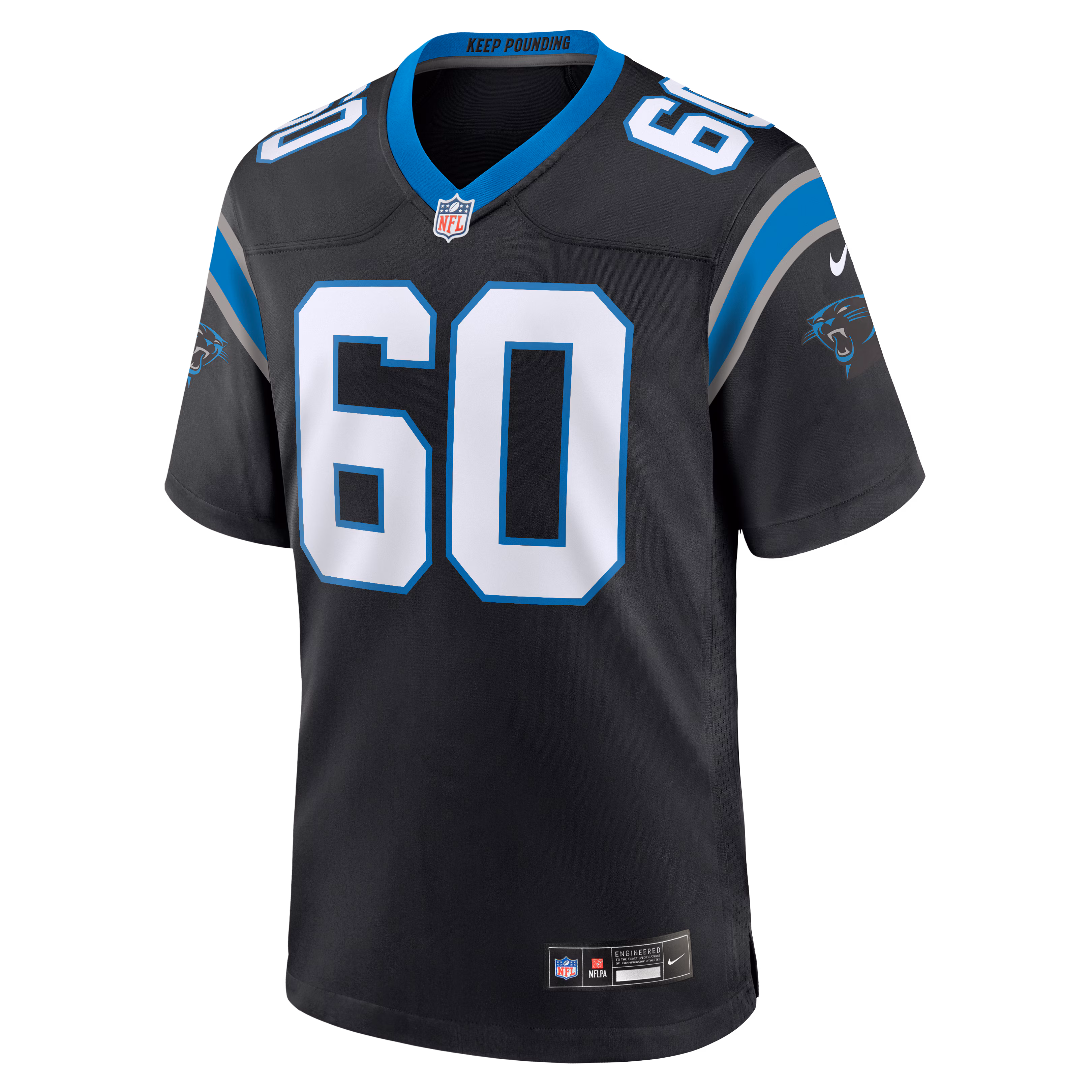 Nick Samac Carolina Panthers Nike Team Game Jersey -  Black
