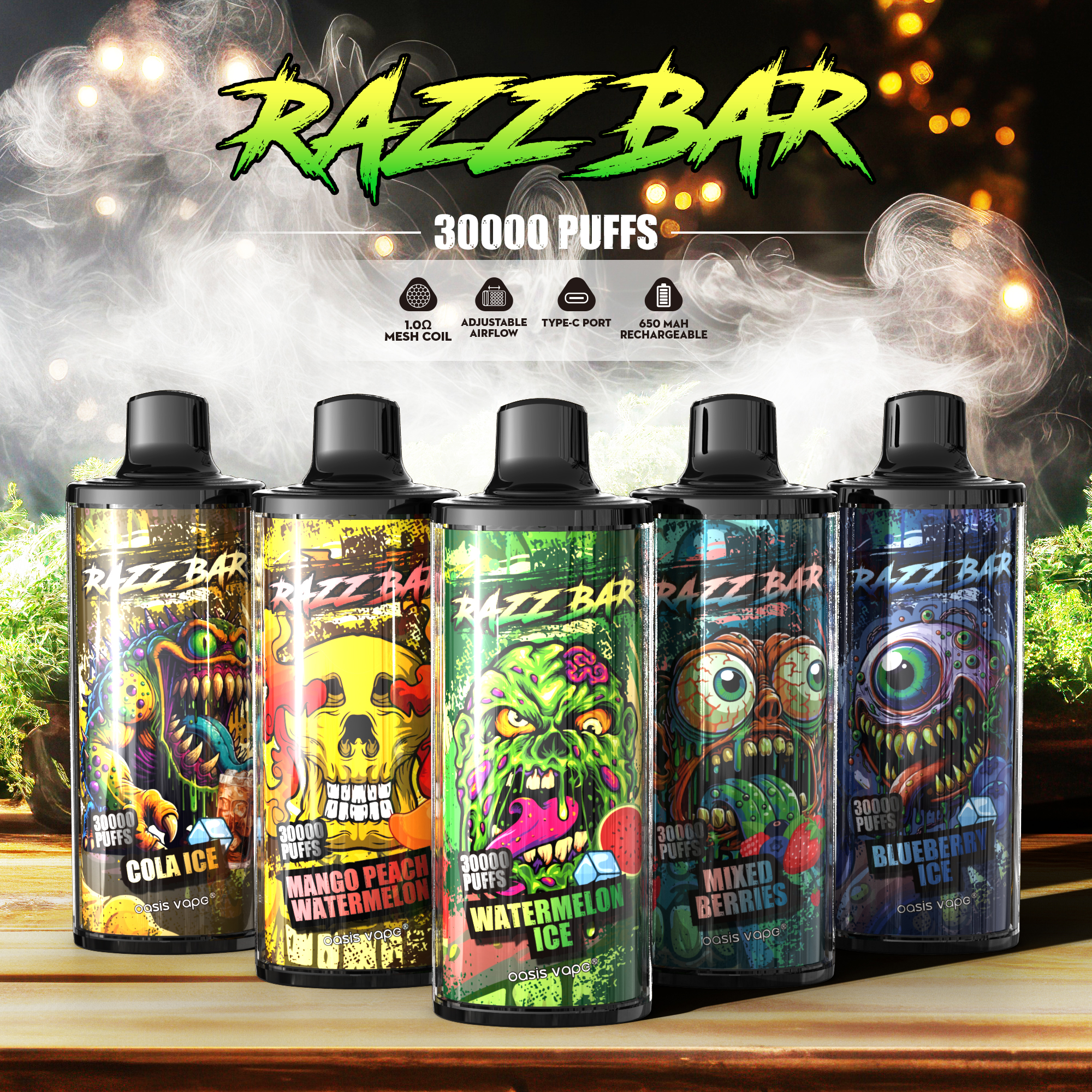 EU Warehouse Razz Bar 30000 Puffs 30K Disposable Vapes Razzbar E-zigaretten