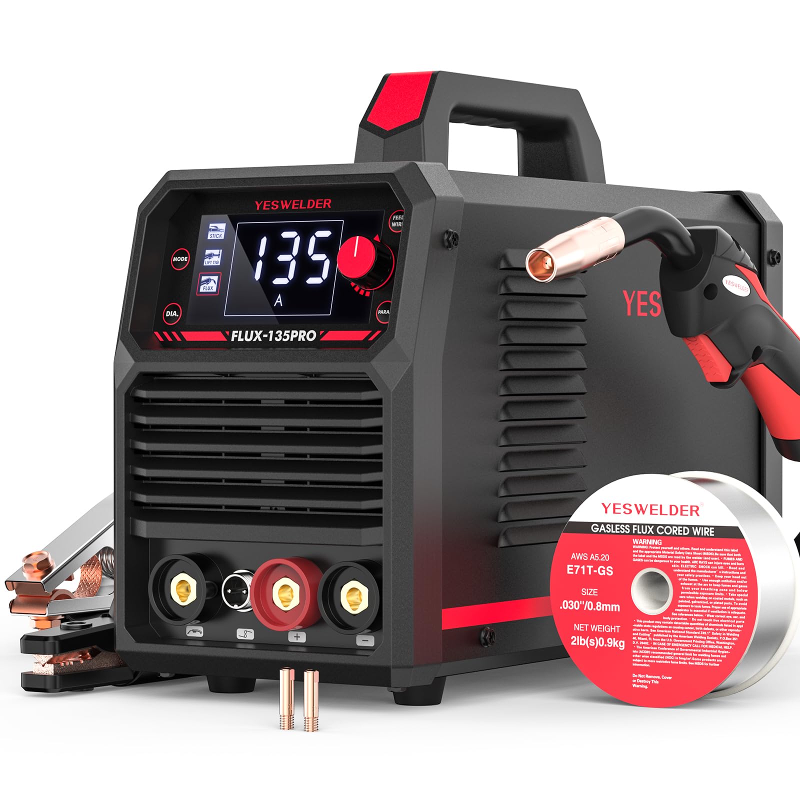 YESWELDER YESWELDER 135A MIG Welder 3-in-1 Digital Display